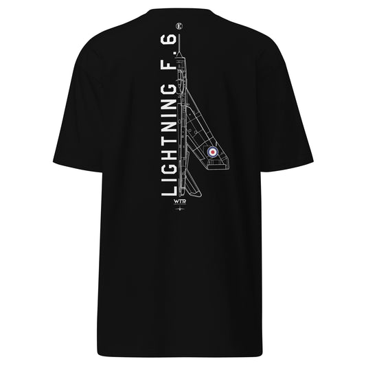 English Electric Lightning F.6 Hand-Drawn Black T-Shirt