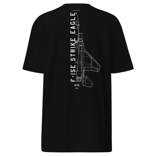 McDonnell Douglas F-15E Strike Eagle Hand-Drawn Black T-Shirt