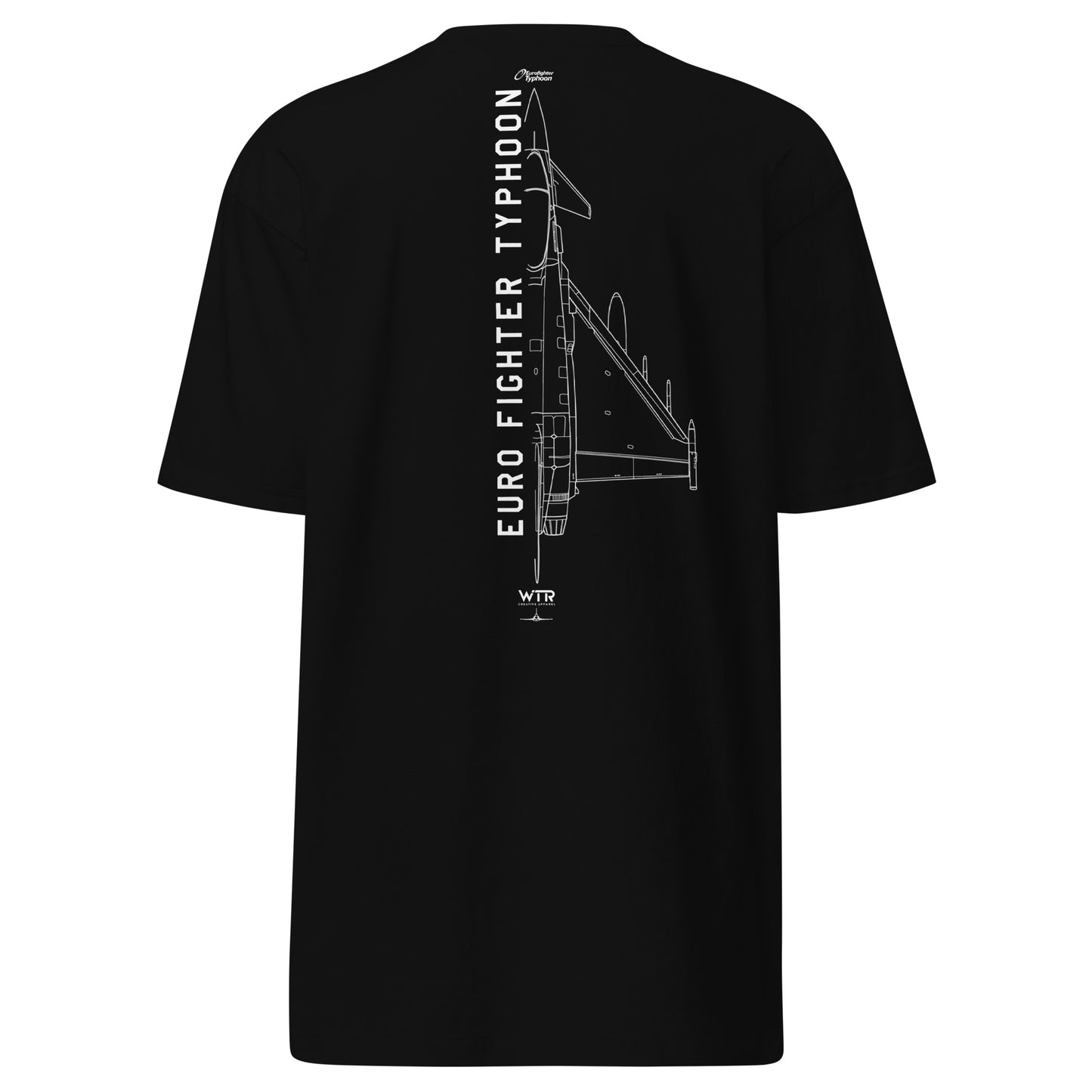 Eurofighter Typhoon EF2000 Hand-Drawn Black T-Shirt