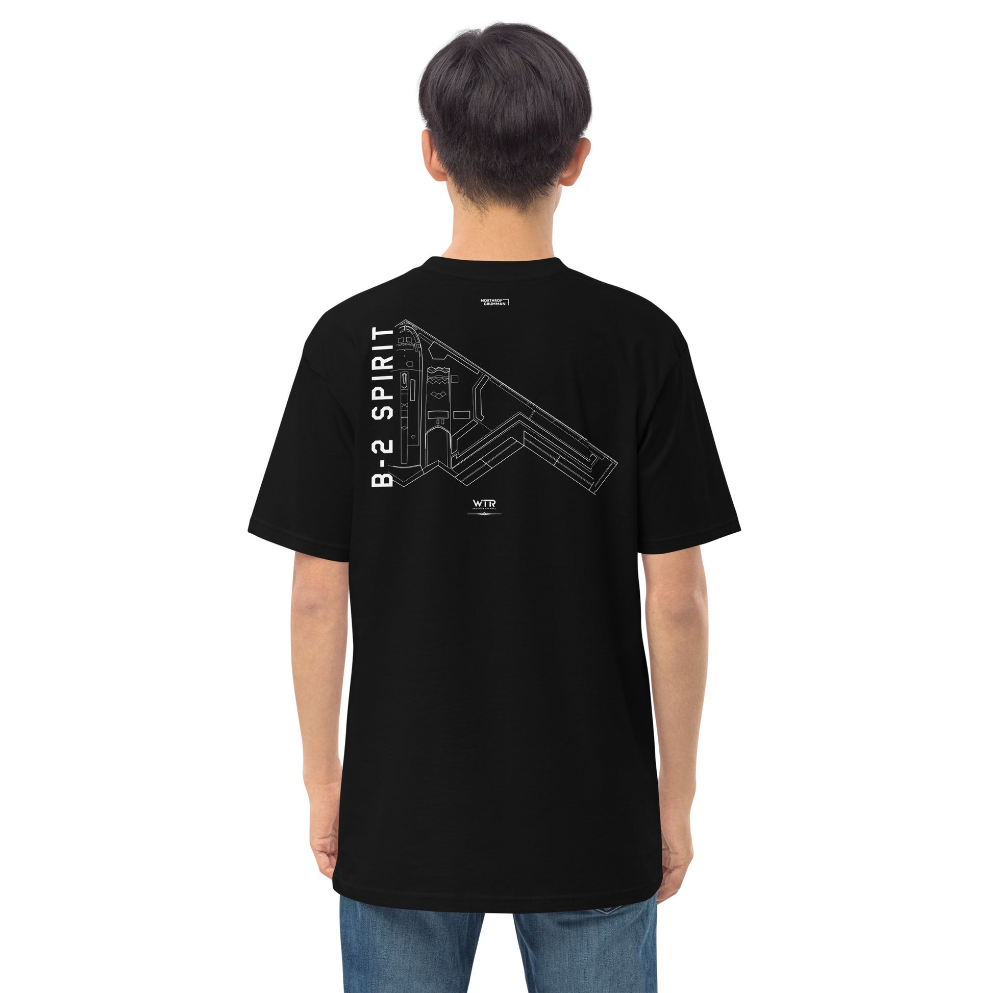 Northrop Grumman B-2 Spirit Hand-Drawn Black T-Shirt