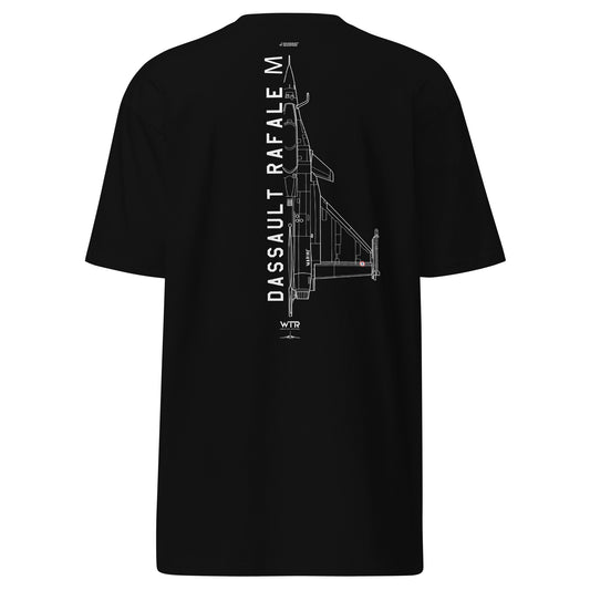 Dassault Rafale M Marine Nationale Hand-Drawn Black T-Shirt