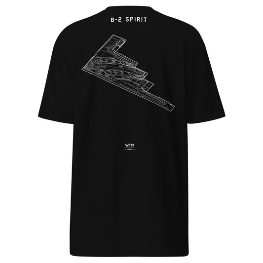 Northrop Grumman B-2 Spirit Stealth Bomber Special Variant Hand-Drawn Black T-Shirt