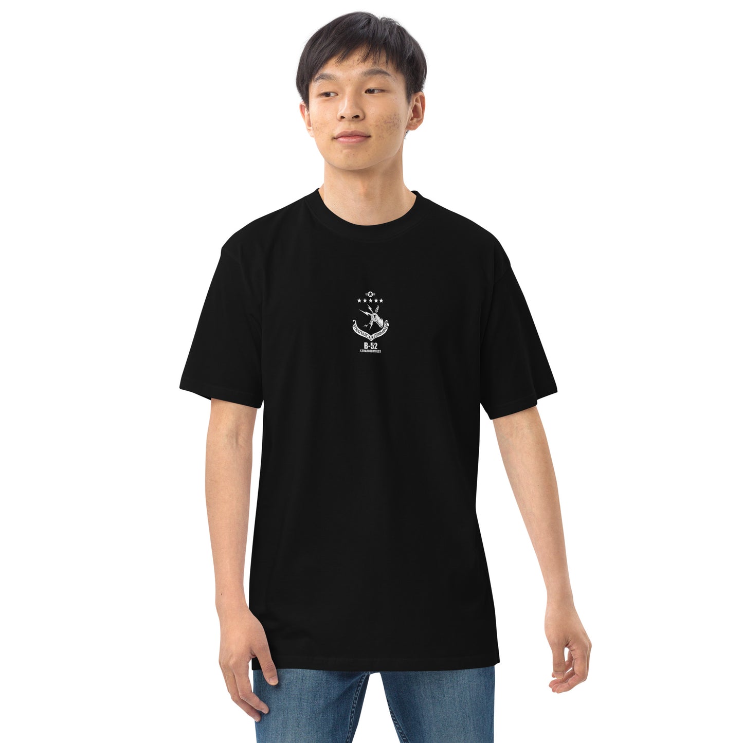 Boeing B-52 Stratofortress Hand-Drawn Black T-Shirt