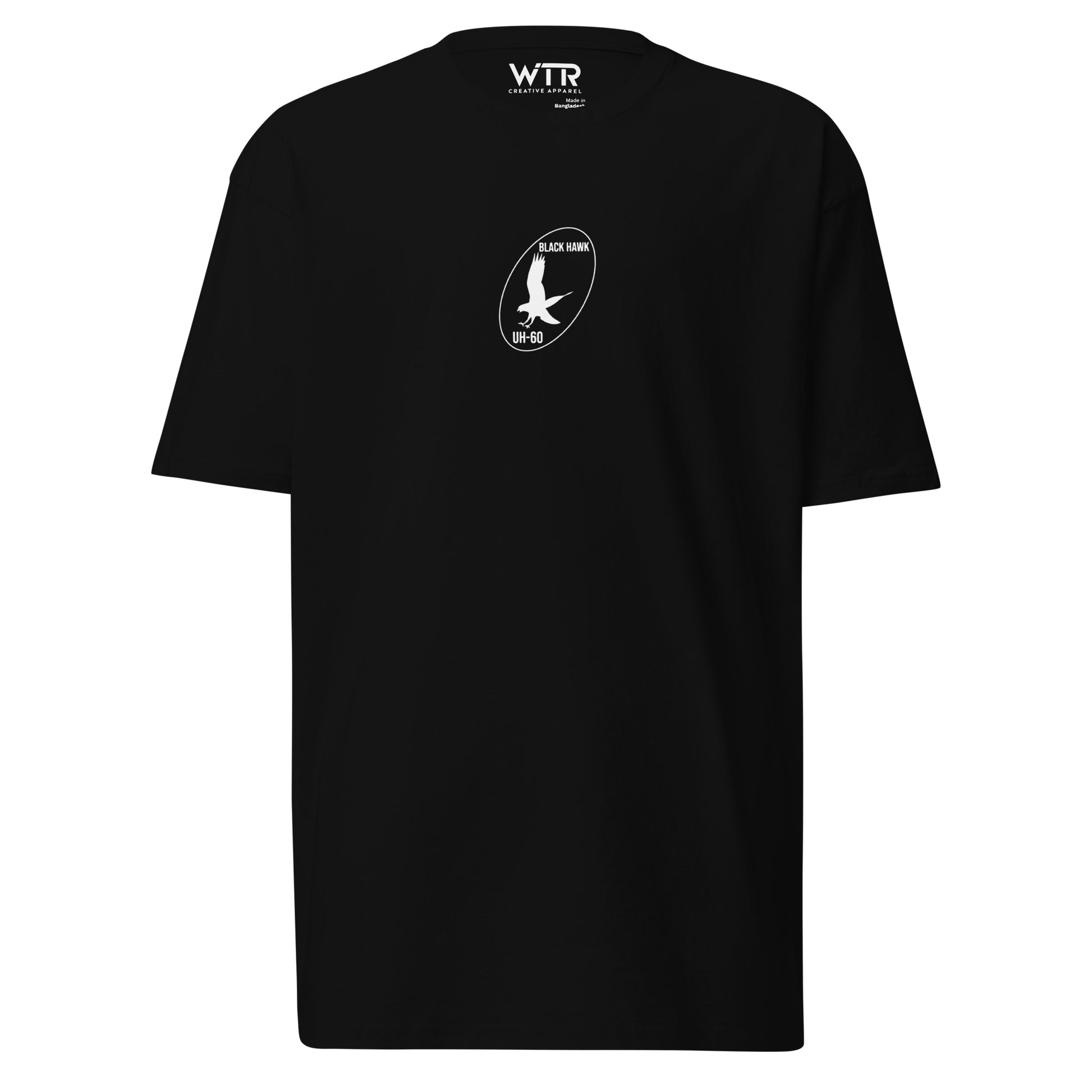 Sikorsky UH-60M Black Hawk Hand-Drawn Black T-Shirt