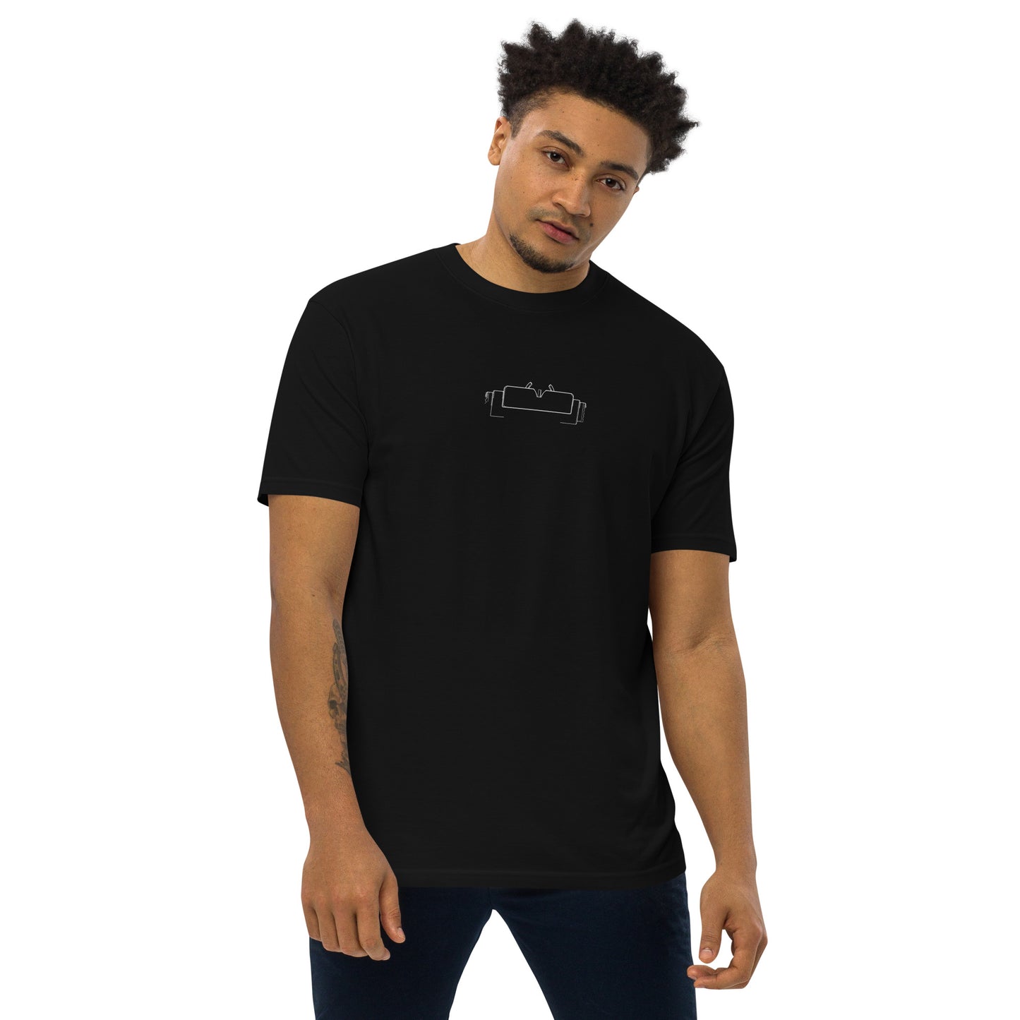 AK-47 Kalashnikov Rifle Hand-Drawn Black T-Shirt