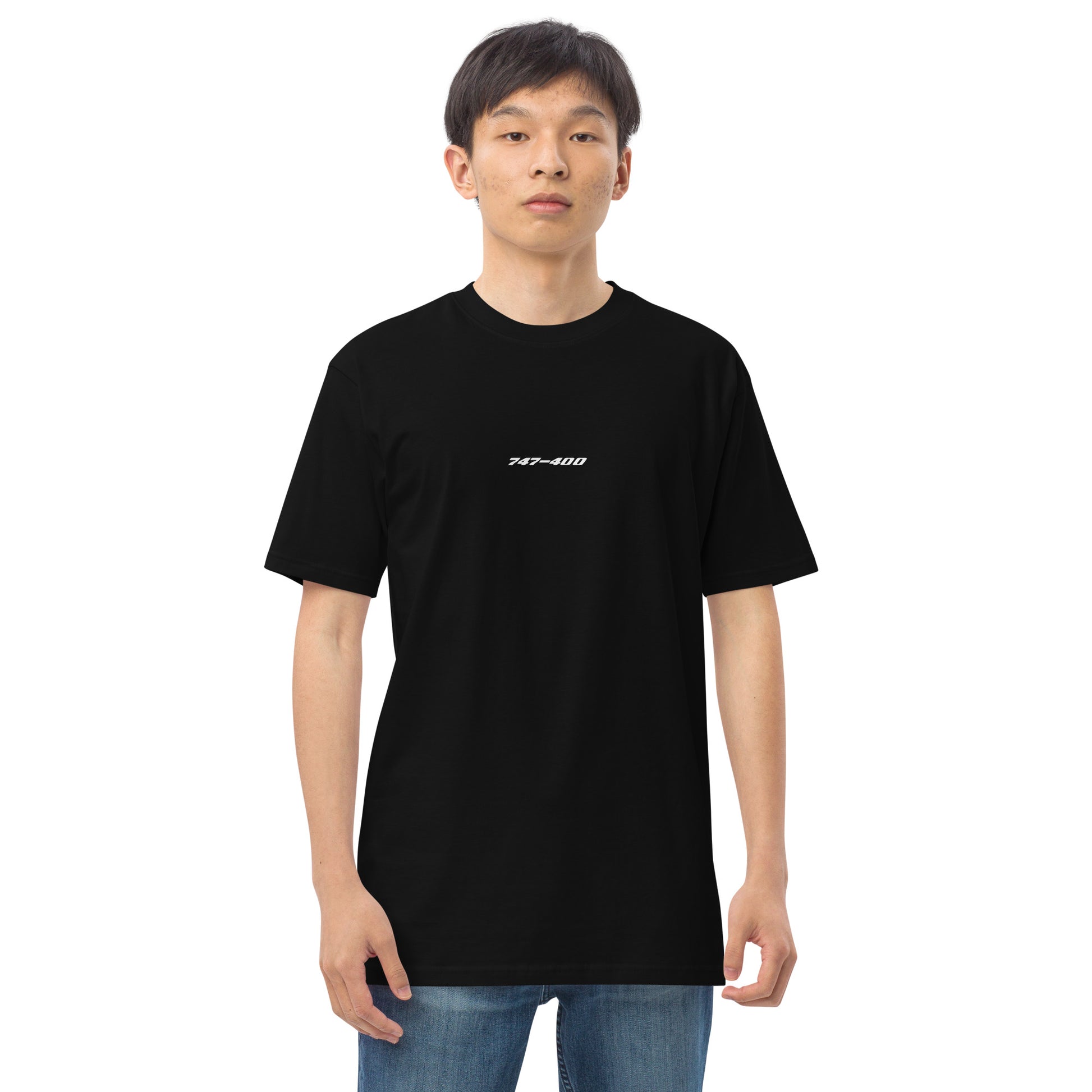 Boeing 747-400 British Airways Variant Hand-Drawn Black T-Shirt