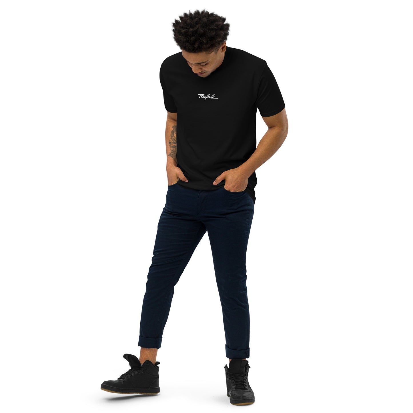 Dassault Rafale C Hand-Drawn Black T-Shirt