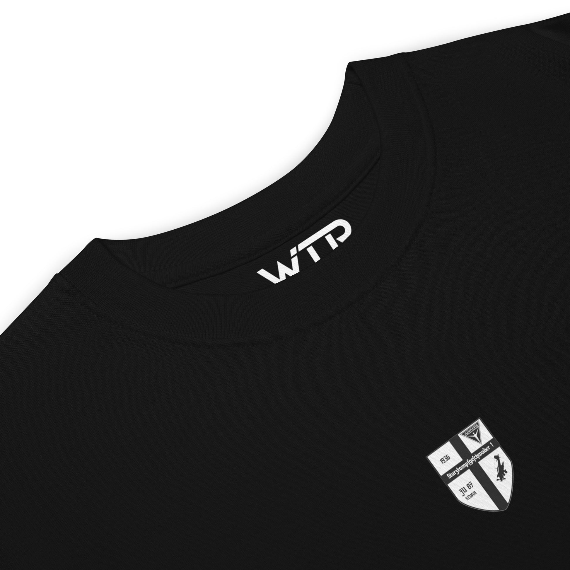 Junkers JU-87 Stuka Dive Bomber Hand-Drawn Black T-Shirt