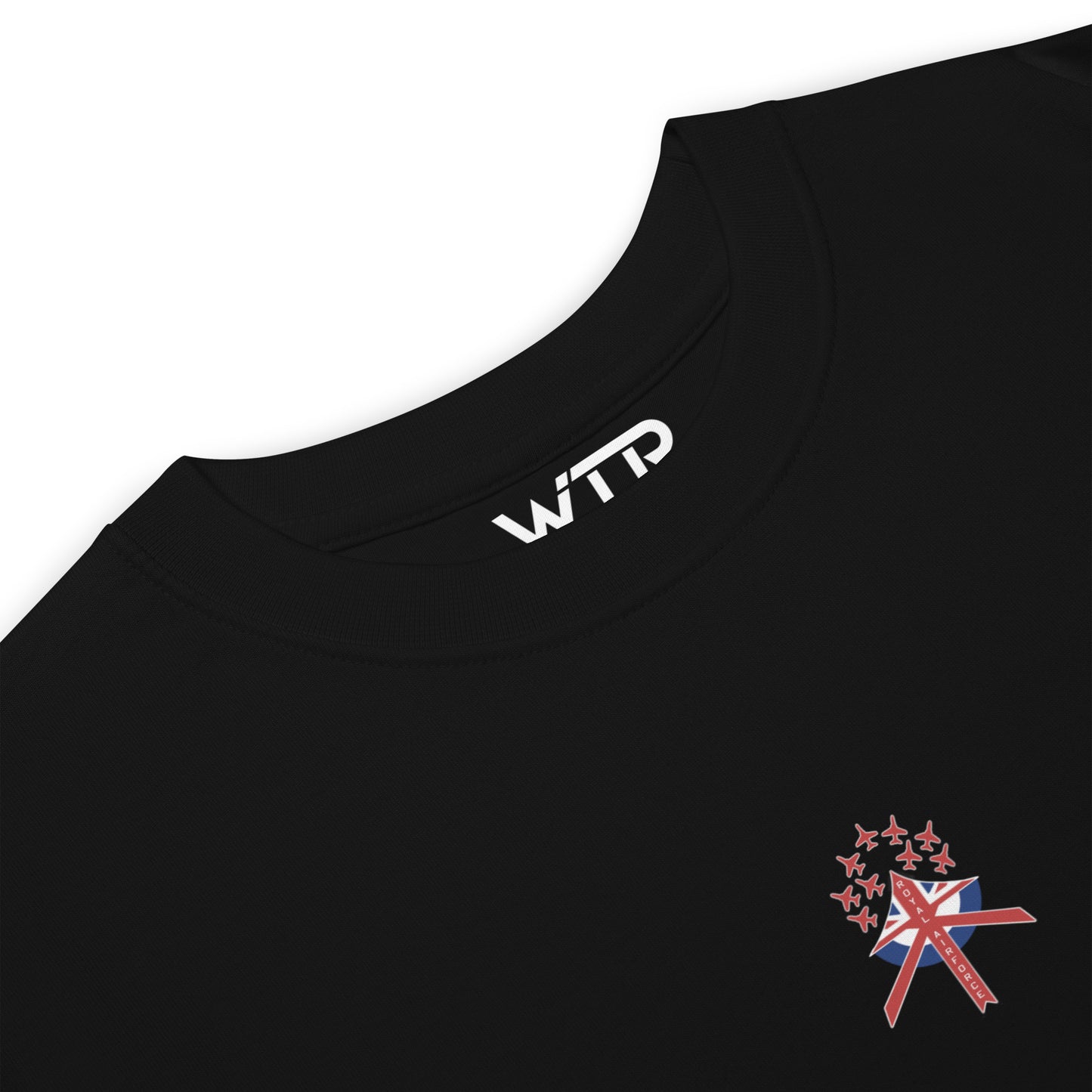 BAE Hawk T1 Red Arrows Hand-Drawn Black T-Shirt