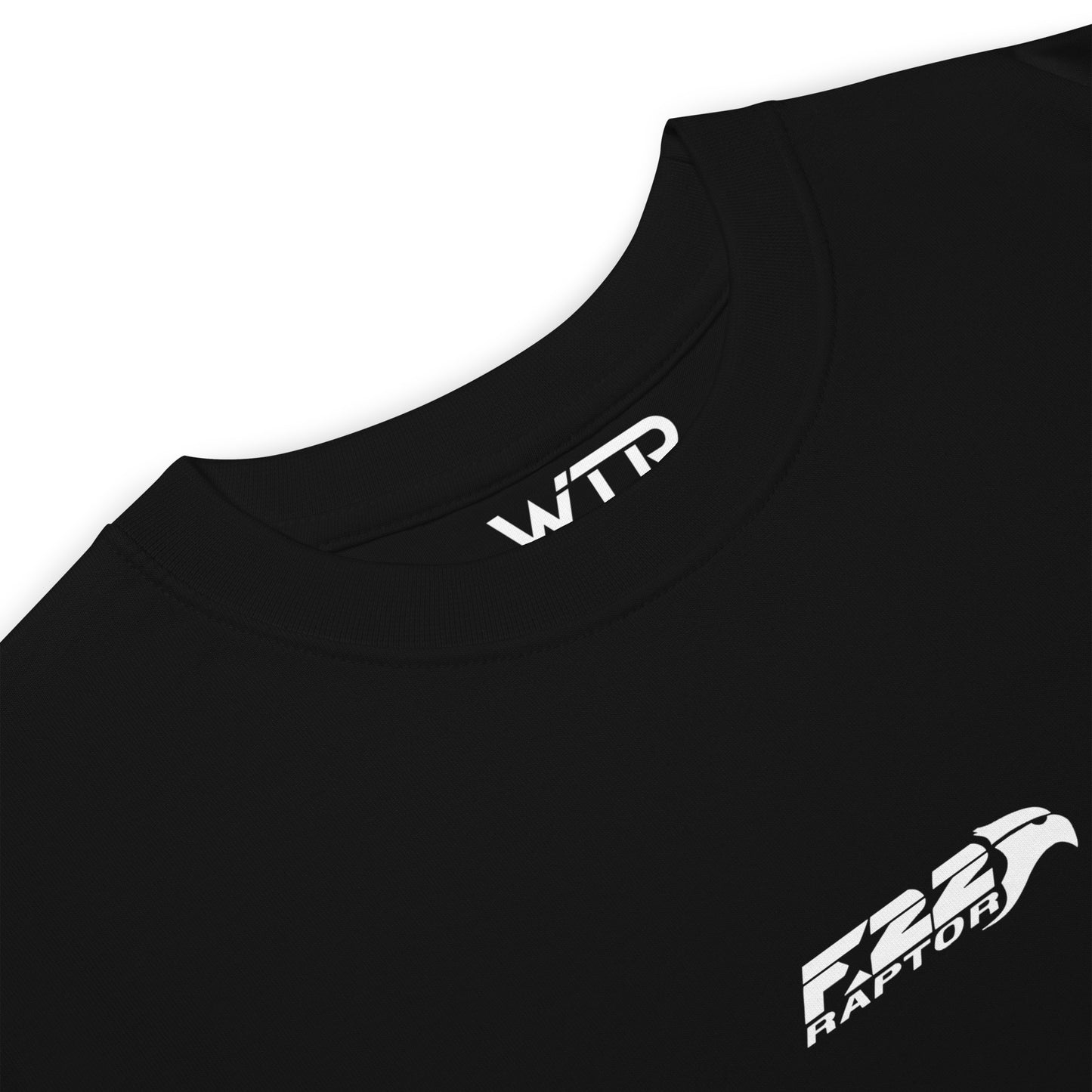 Lockheed Martin F-22 Raptor Hand-Drawn Black T-Shirt