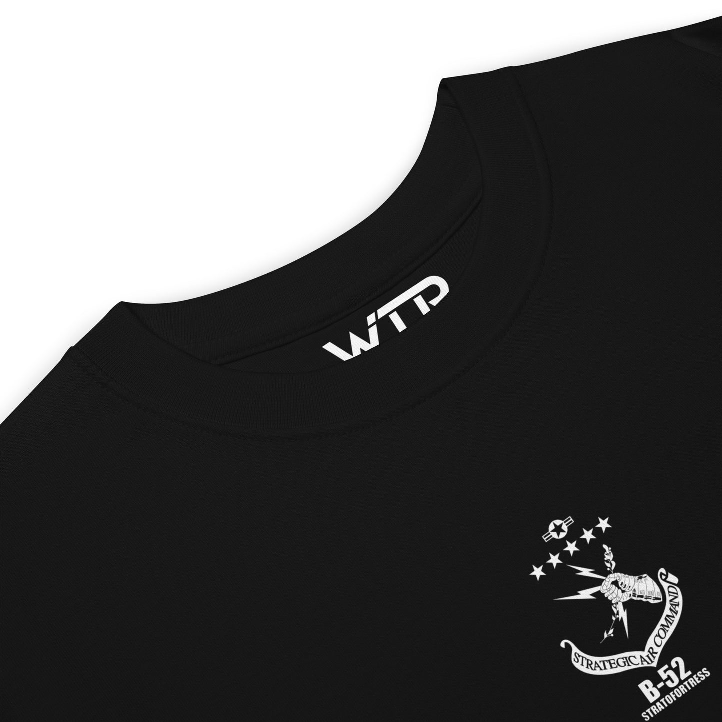 Boeing B-52 Stratofortress Hand-Drawn Black T-Shirt