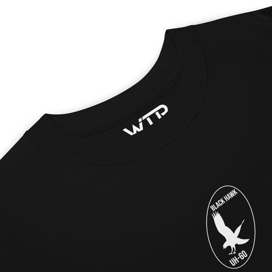 Sikorsky UH-60M Black Hawk Hand-Drawn Black T-Shirt