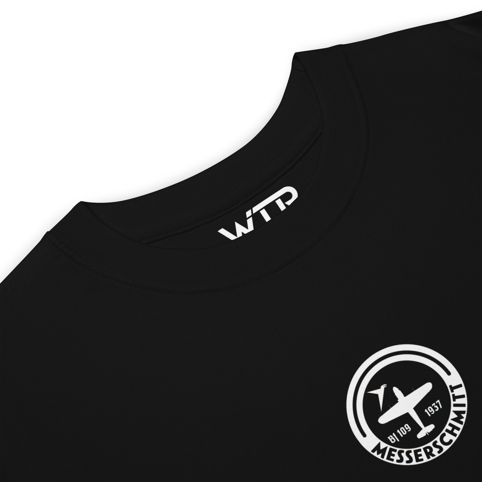 Messerschmitt BF-109 Hand-Drawn Black T-Shirt