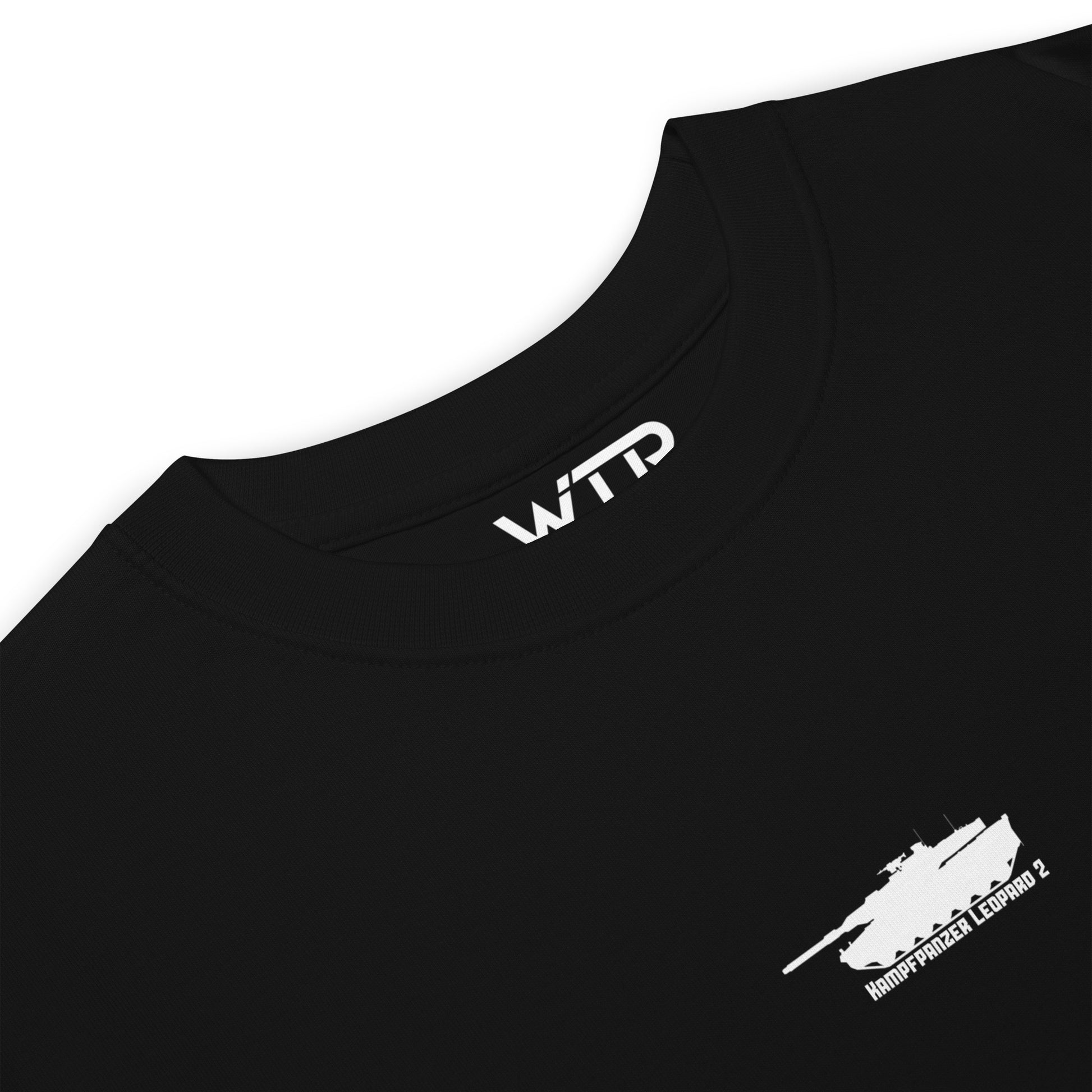 Krauss-Maffei Leopard 2 A7V Tank Hand-Drawn Black T-Shirt