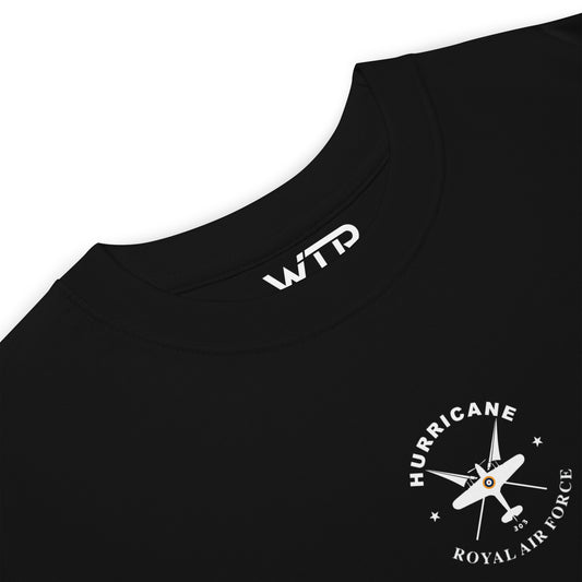Hawker Hurricane Battle of Britain Hand-Drawn Black T-Shirt