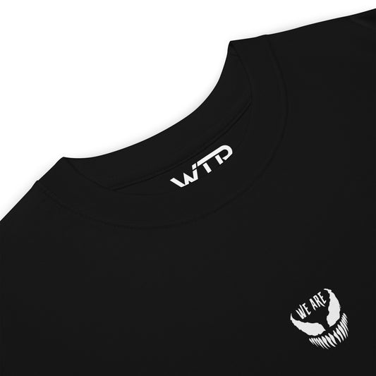 "WE ARE" Venom Symbiote-Inspired Graphic Hand-Drawn Black T-Shirt