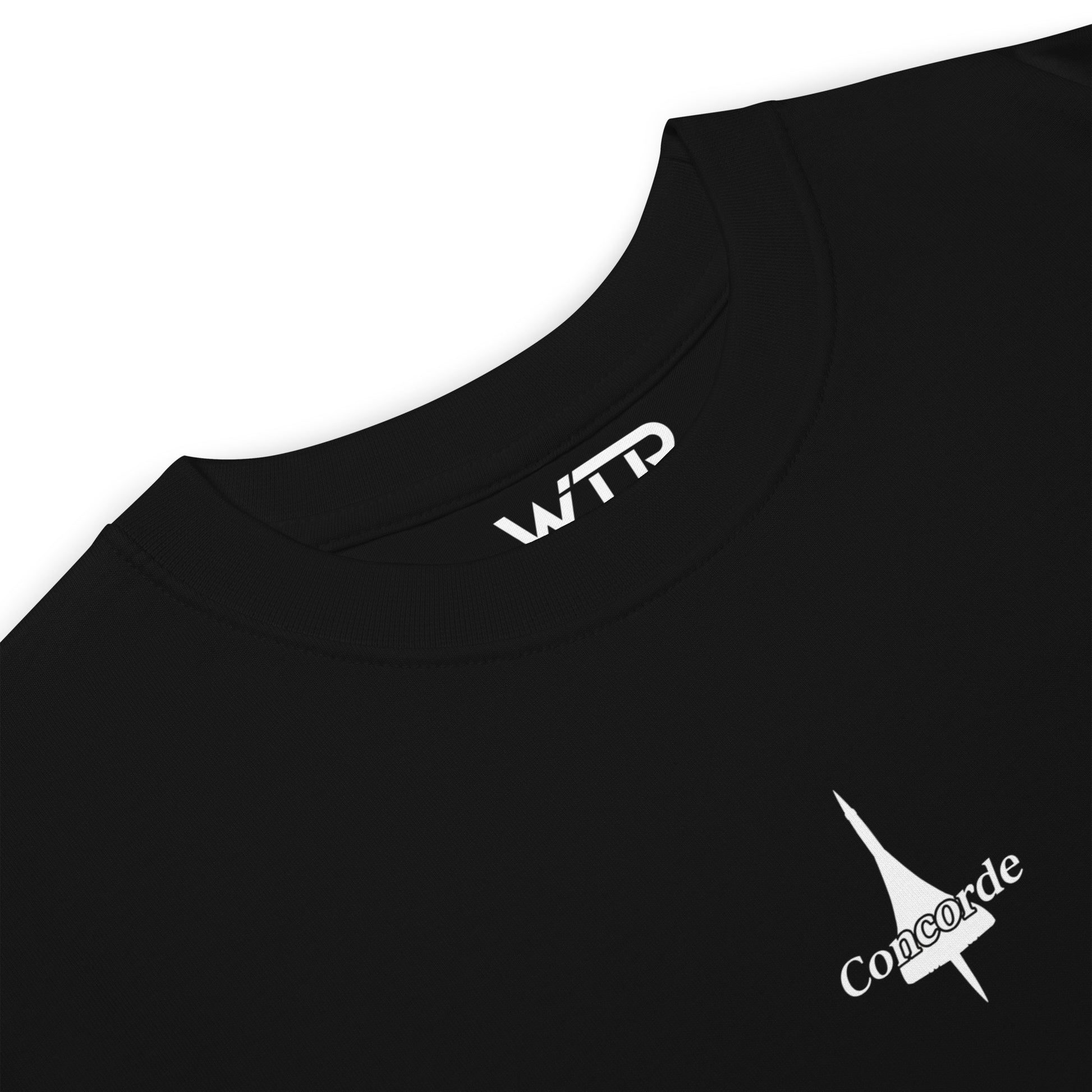 Aérospatiale / Bac Concorde –  Hand-drawn Heavyweight Black T-Shirt