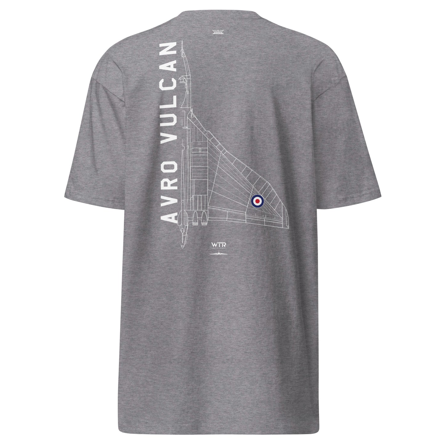 Avro Vulcan Bomber Hand-Drawn Carbon Grey T-Shirt