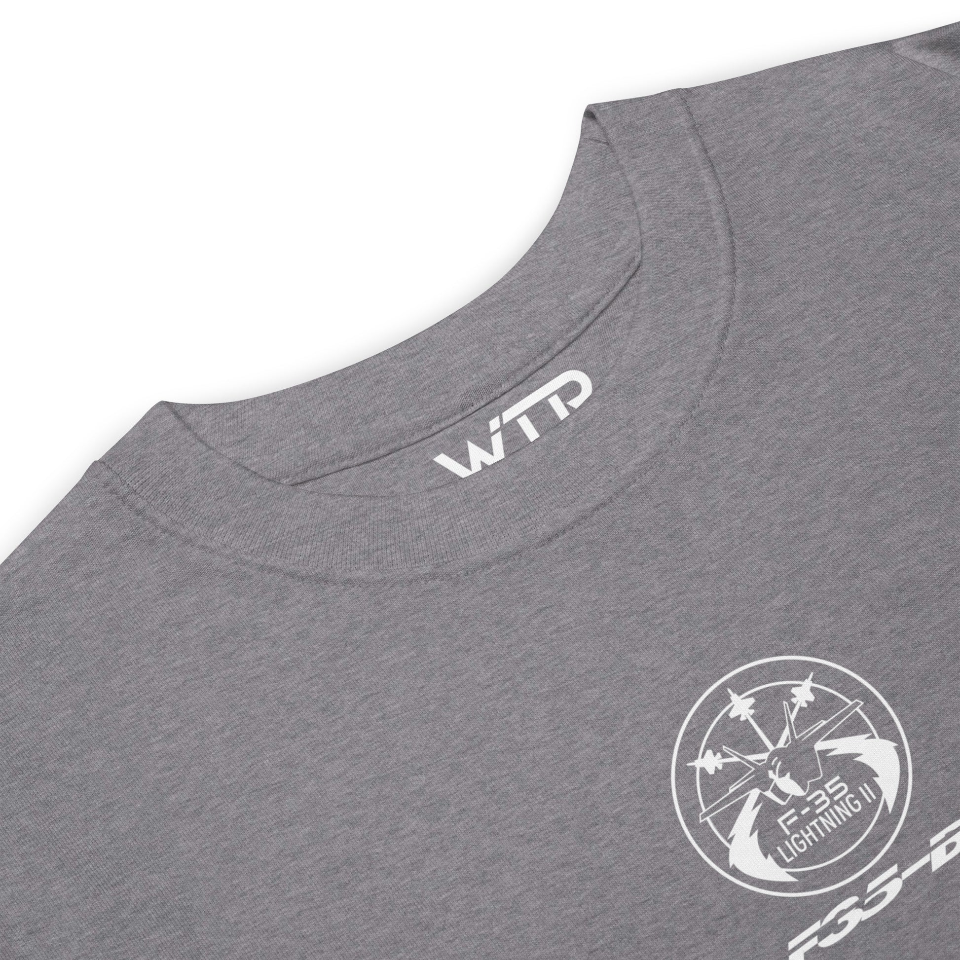 Lockheed Martin F-35B Lightning II STOVL Hand-Drawn Carbon Grey T-Shirt