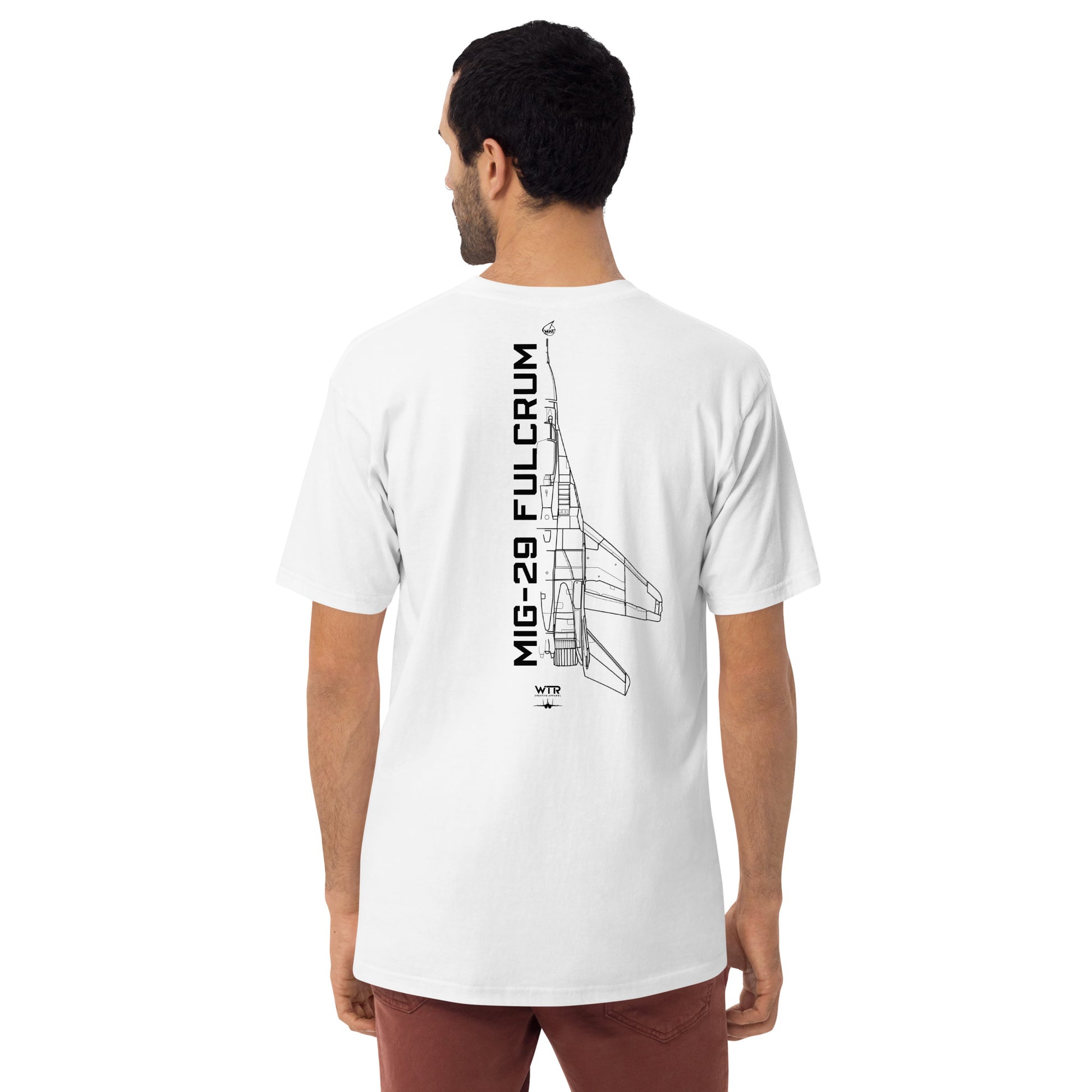 Mikoyan MiG-29 Fulcrum Hand-Drawn White T-Shirt