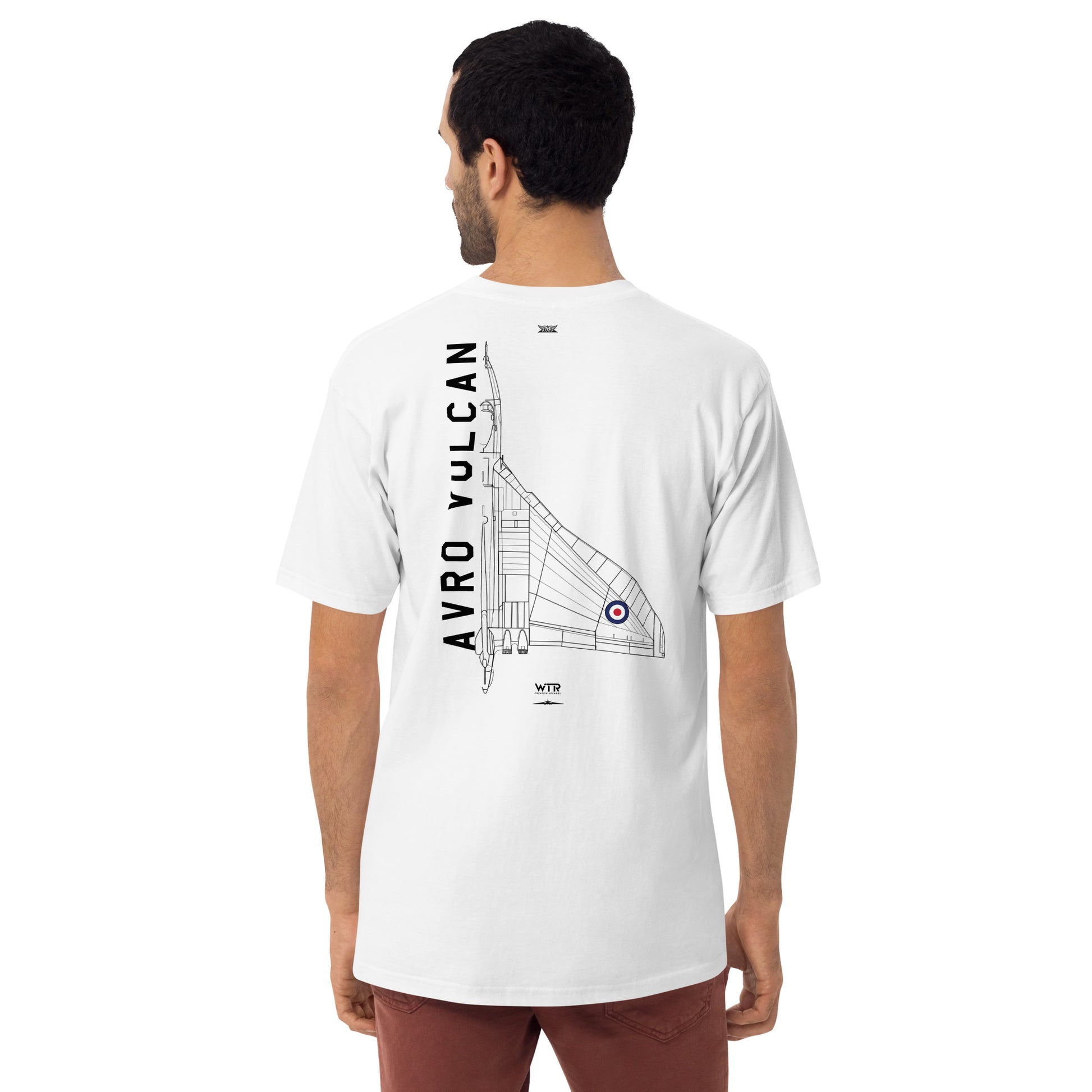 Avro Vulcan Bomber Hand-Drawn White T-Shirt