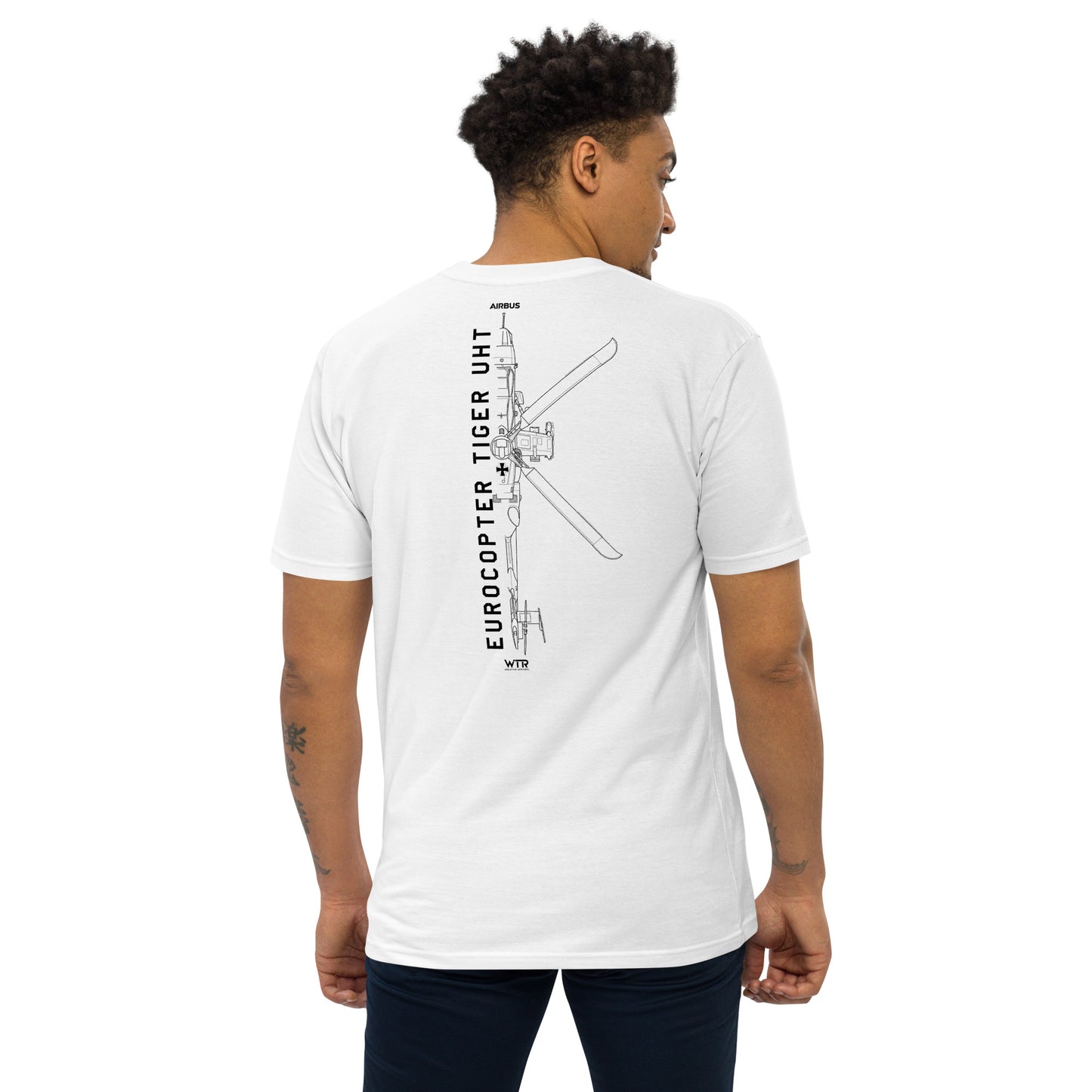 Eurocopter Tiger UHT EC665 Tiger Hand-Drawn White T-Shirt