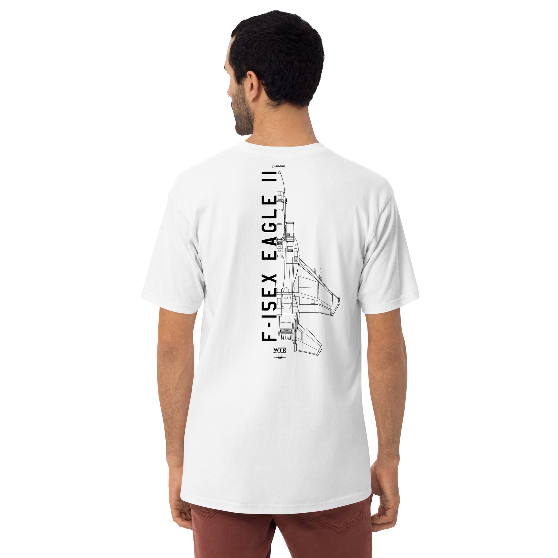 Boeing F-15EX Eagle II Hand-Drawn White T-Shirt