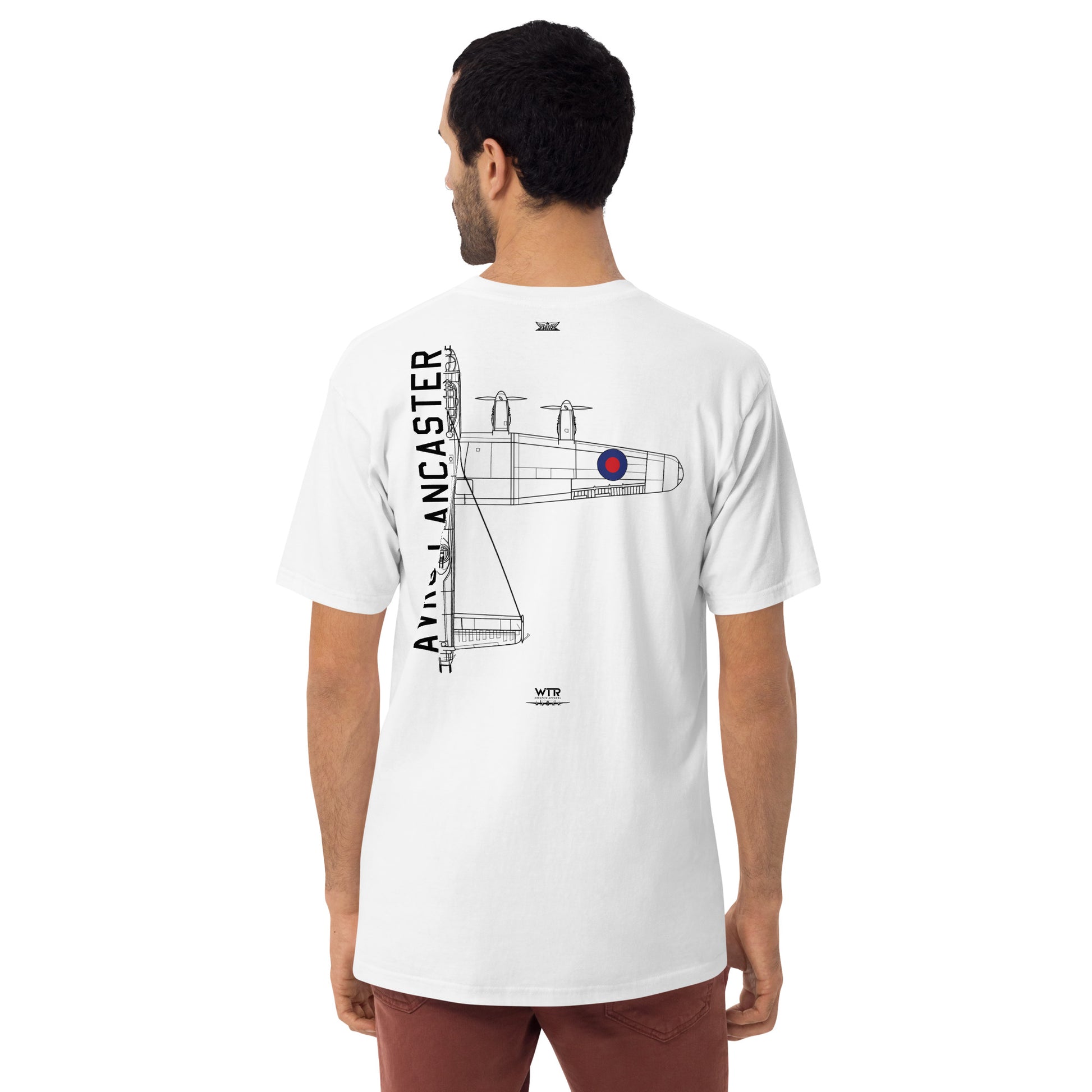 Avro Lancaster Bomber Hand-Drawn White T-Shirt