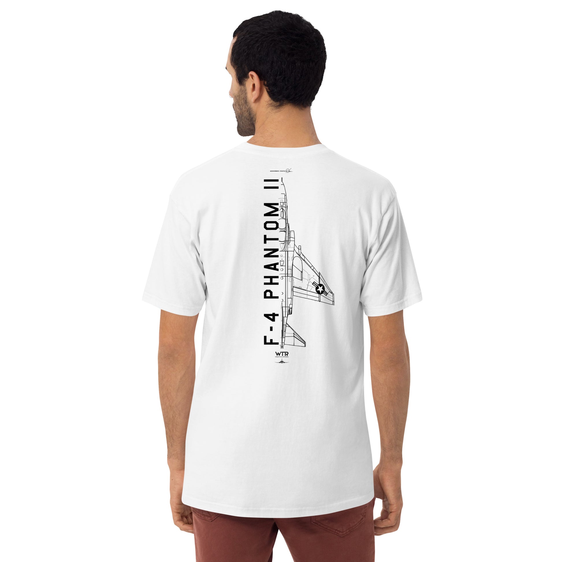 McDonnell Douglas Phantom F-4 Hand-Drawn White T-Shirt