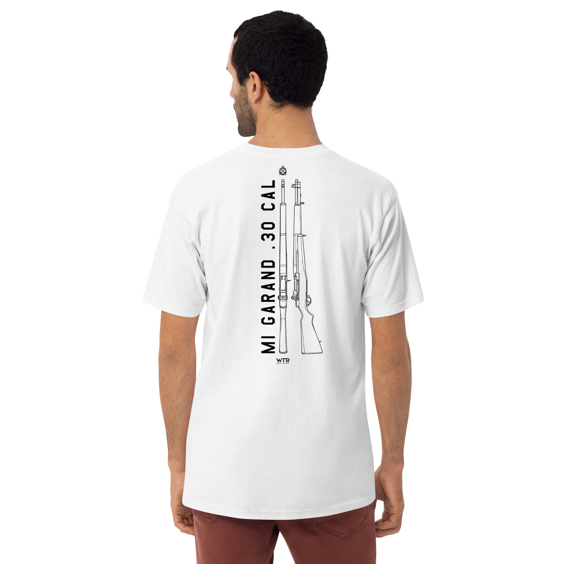 Springfield M1 Garand US Infantry WW2 Hand-Drawn White T-Shirt