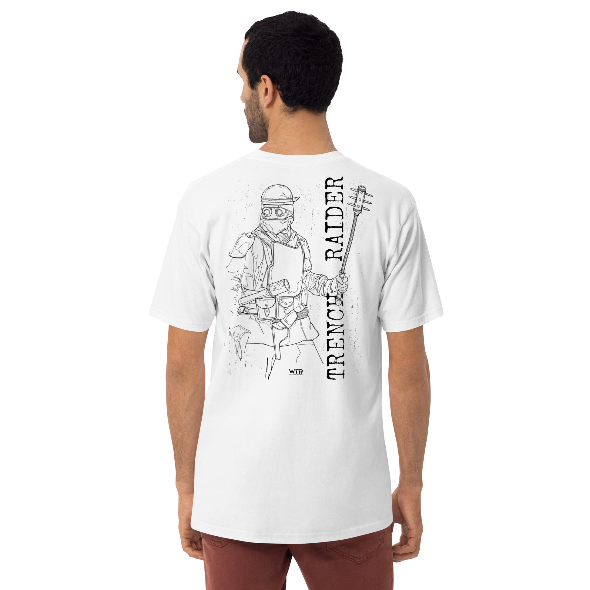 Battlefield 1 Trench Raider Elite Class Hand-Drawn Heavyweight White T-Shirt