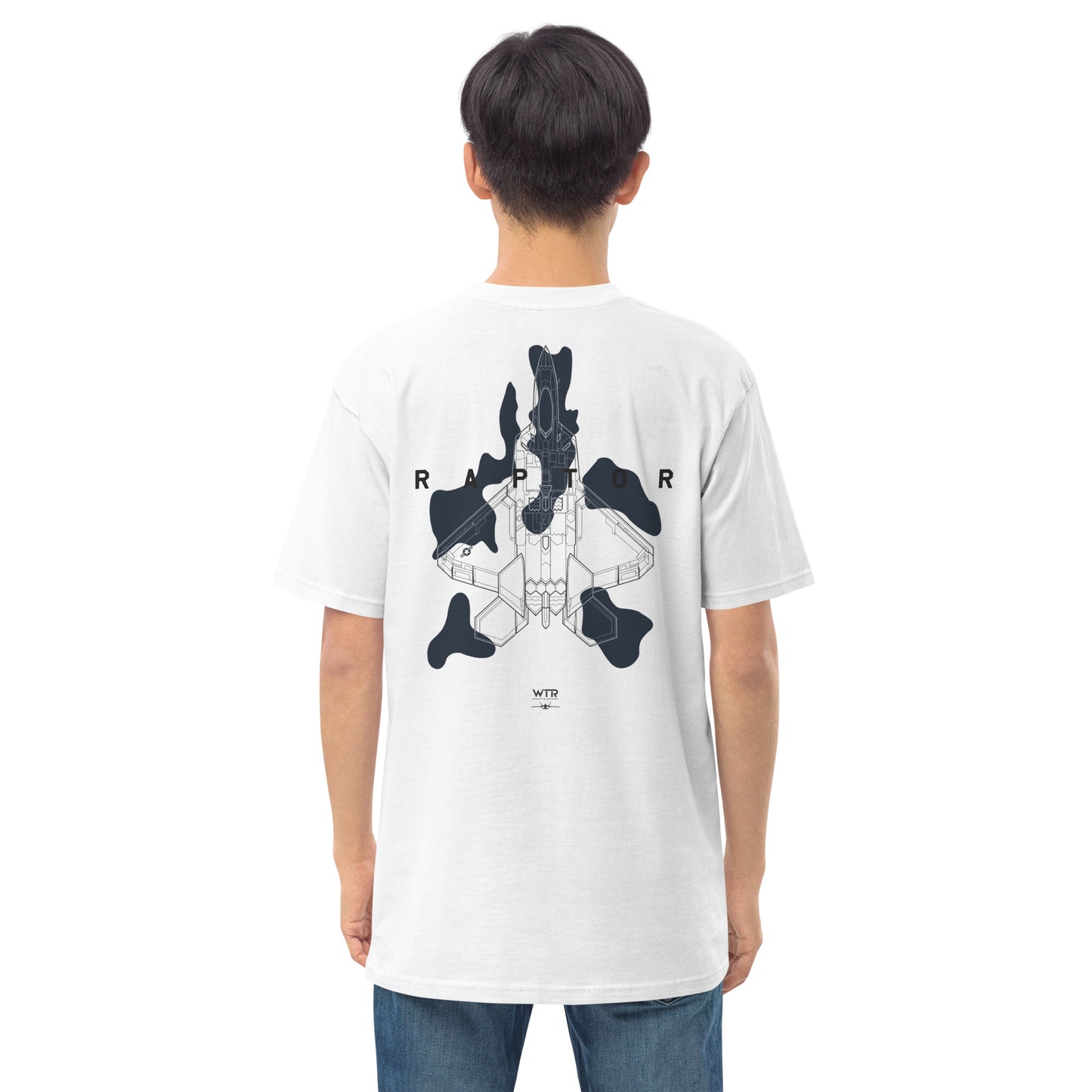 Lockheed Martin F-22 Raptor - Camo Study - Heavyweight White T-shirt