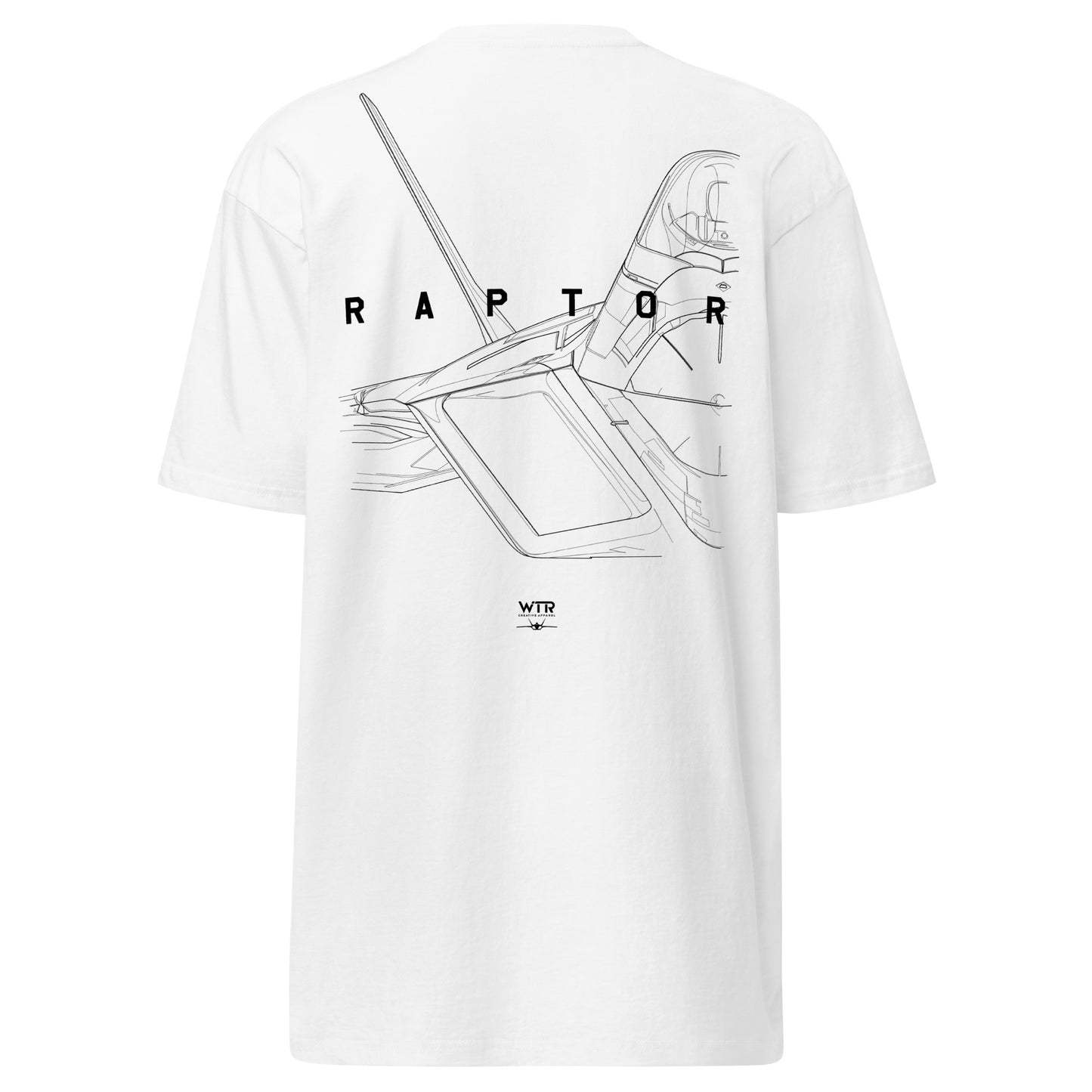 Lockheed Martin F-22 Raptor - Nose & Canopy Study - Heavyweight White T-shirt