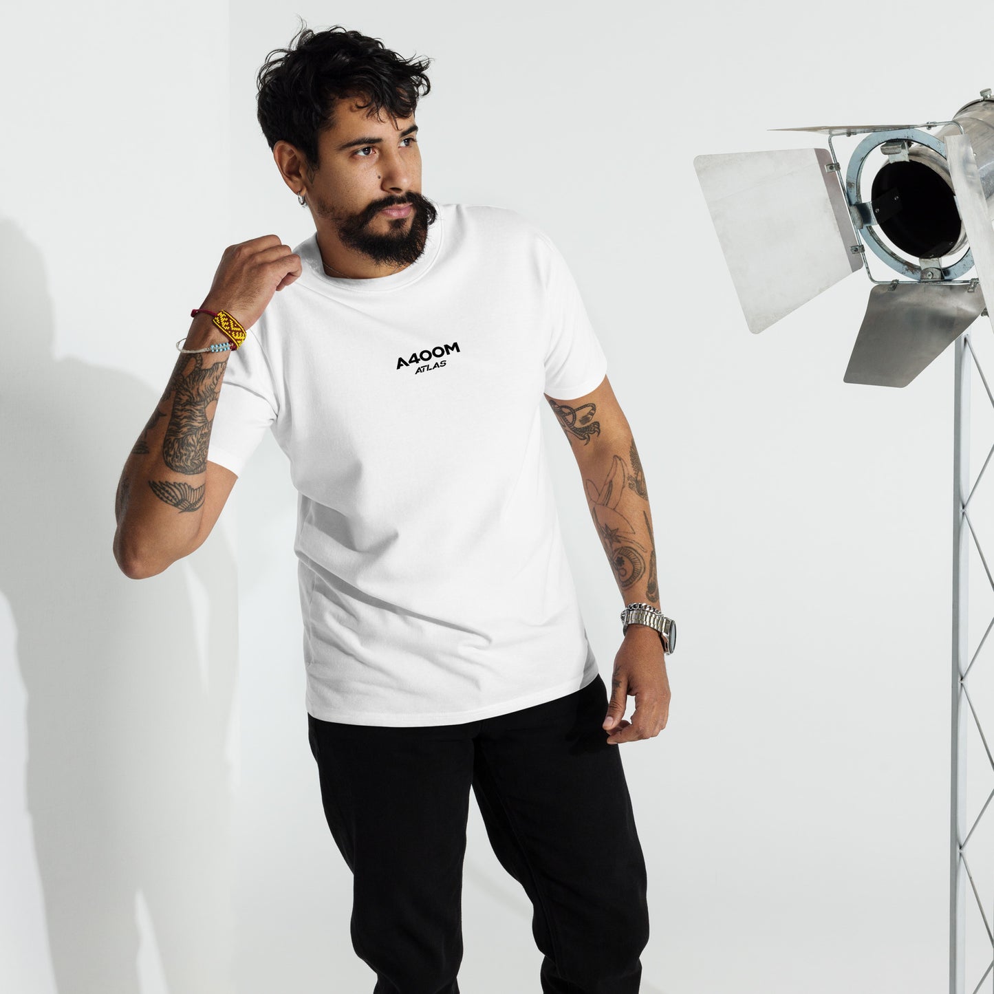 Airbus A400M Atlas Heavy Transport Hand-Drawn Schematic White T-Shirt