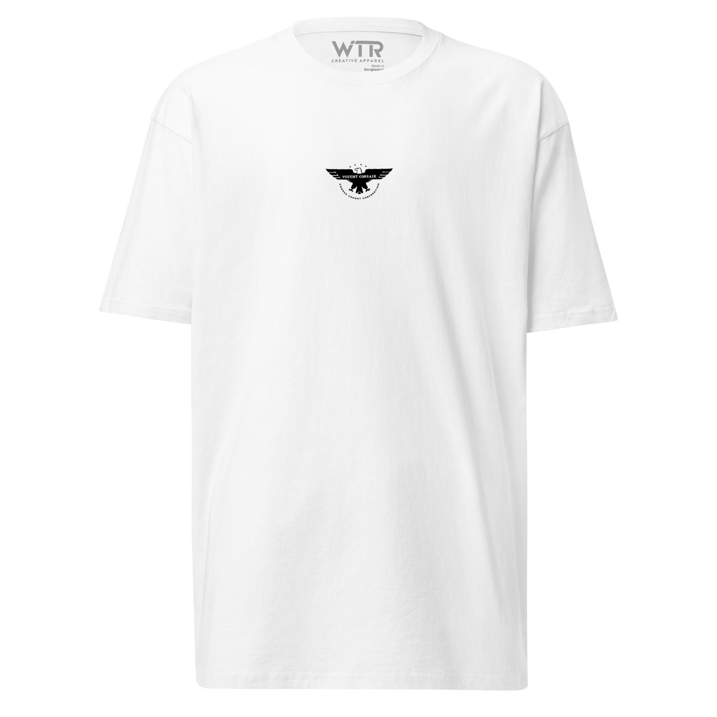 Vought F4U Corsair US Navy WW2 Pacific Theatre Hand-Drawn White T-Shirt