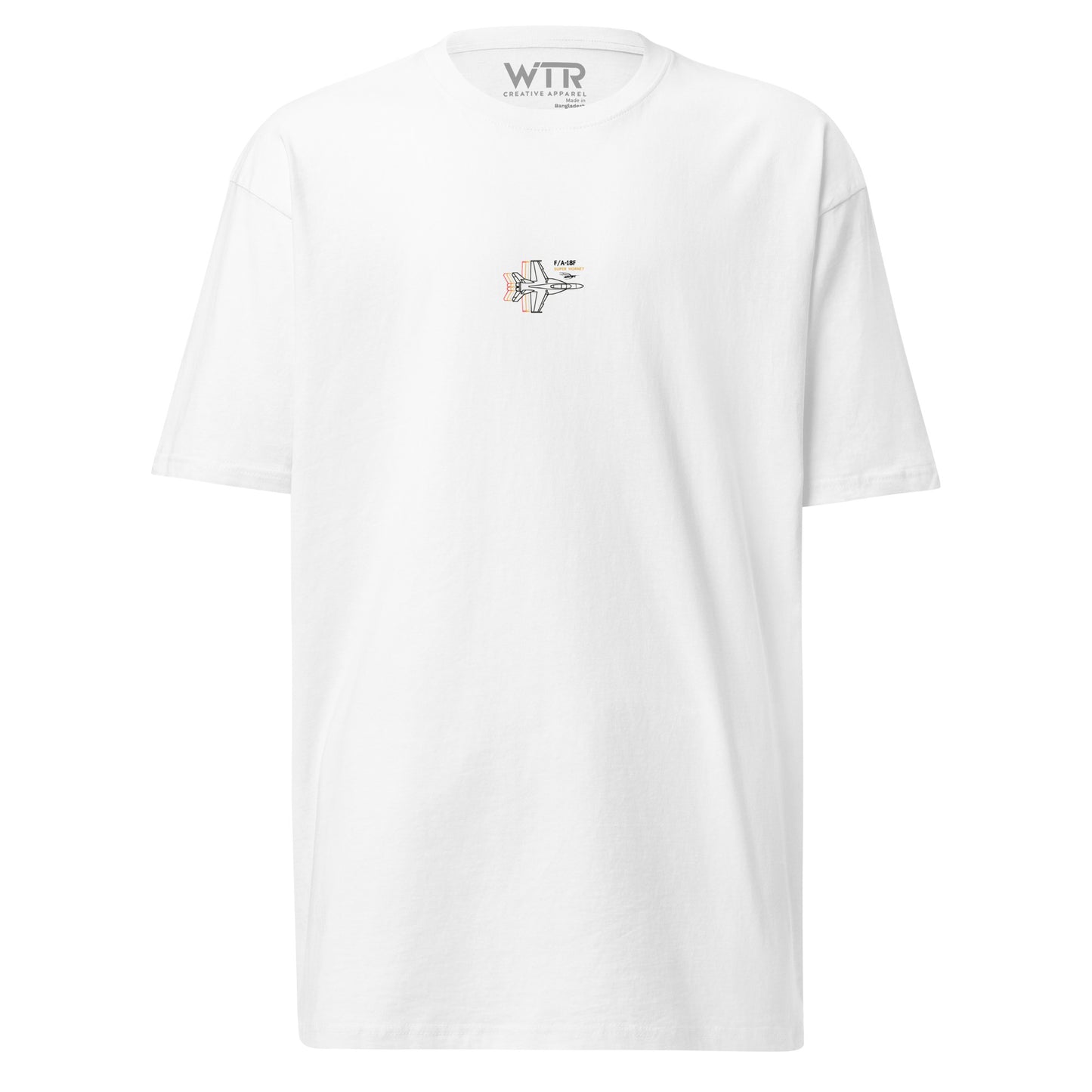 Boeing F/A-18F Super Hornet Hand-Drawn White T-Shirt