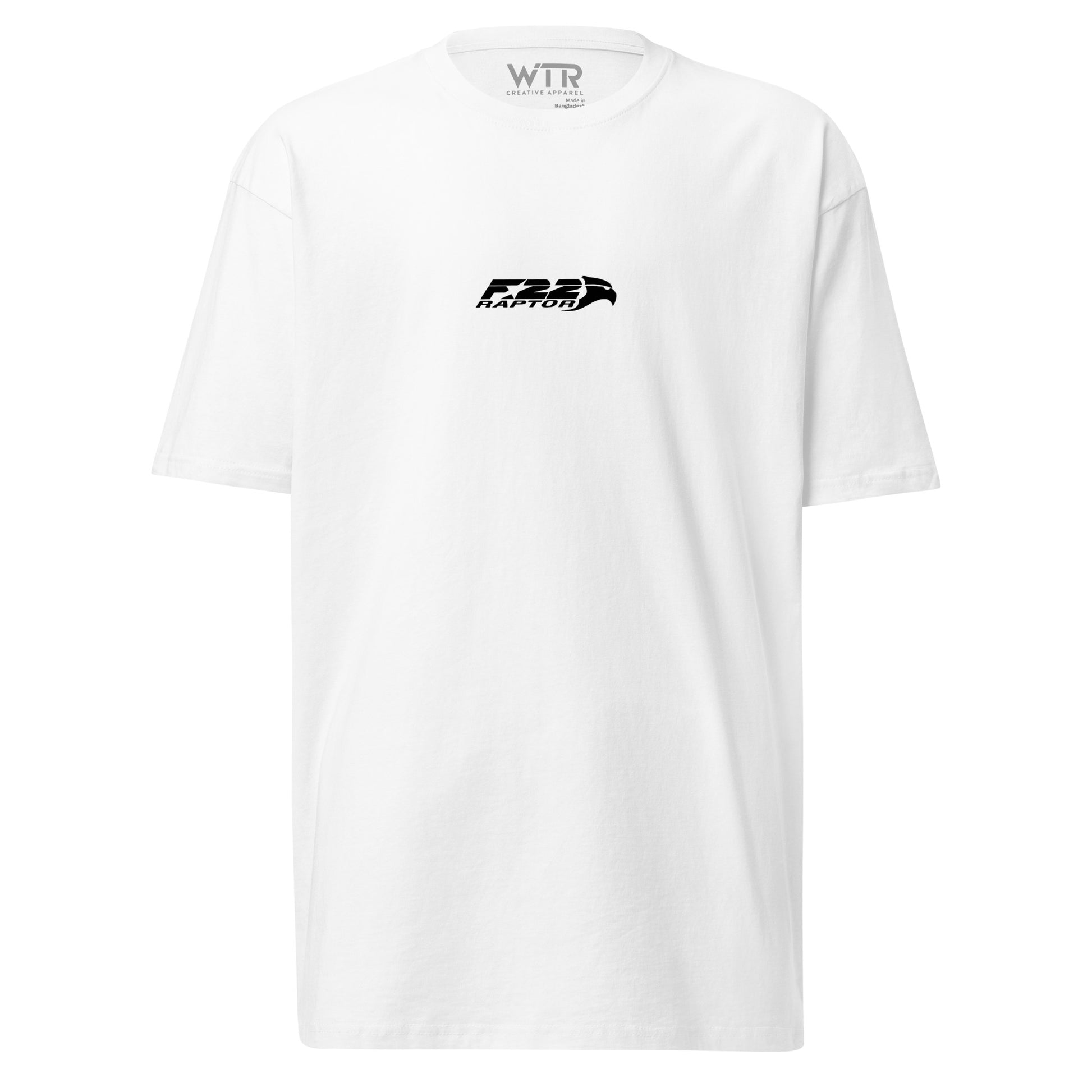 Lockheed Martin F-22 Raptor Hand-Drawn White T-Shirt