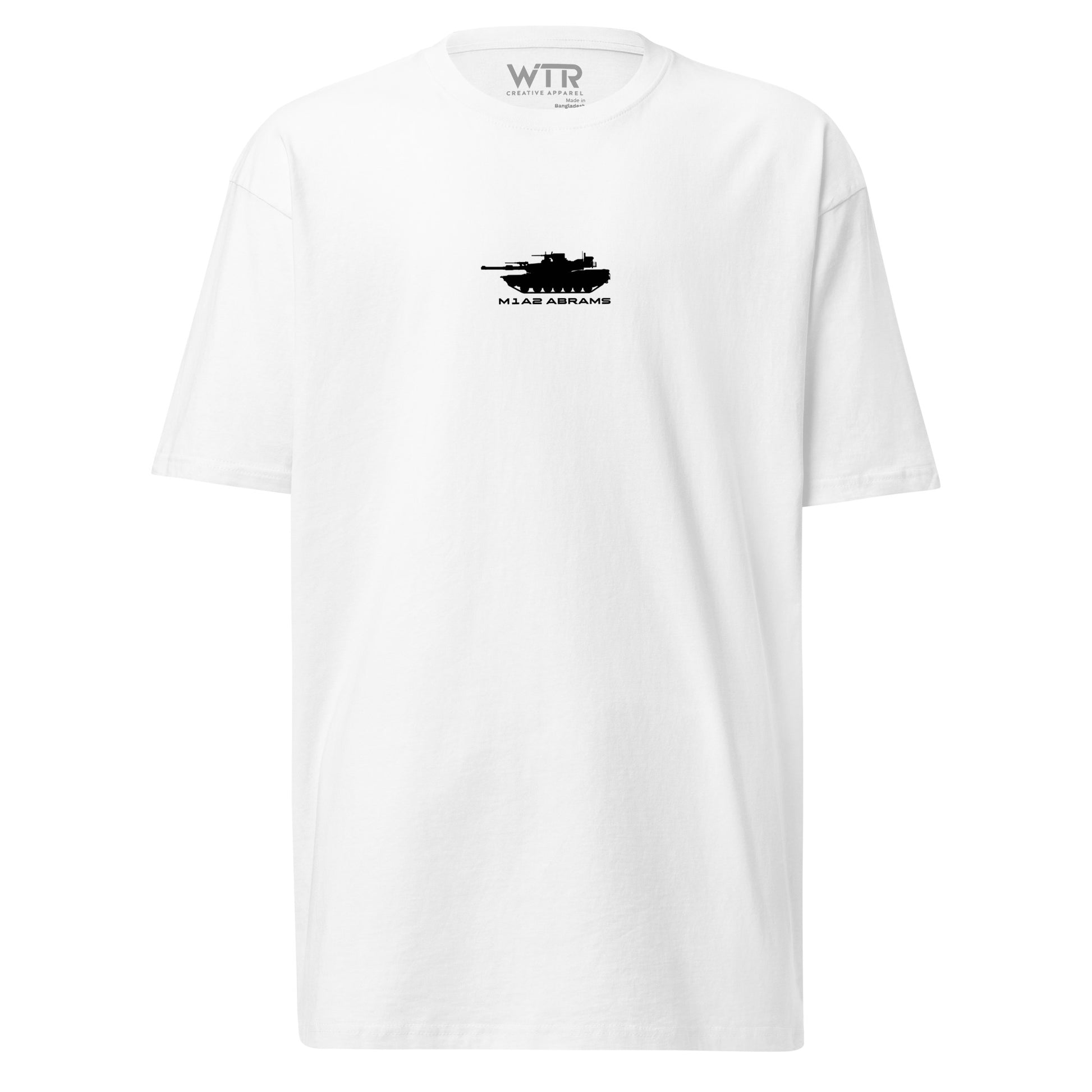 General Dynamics M1A2 Abrams Tank Hand-Drawn White T-Shirt