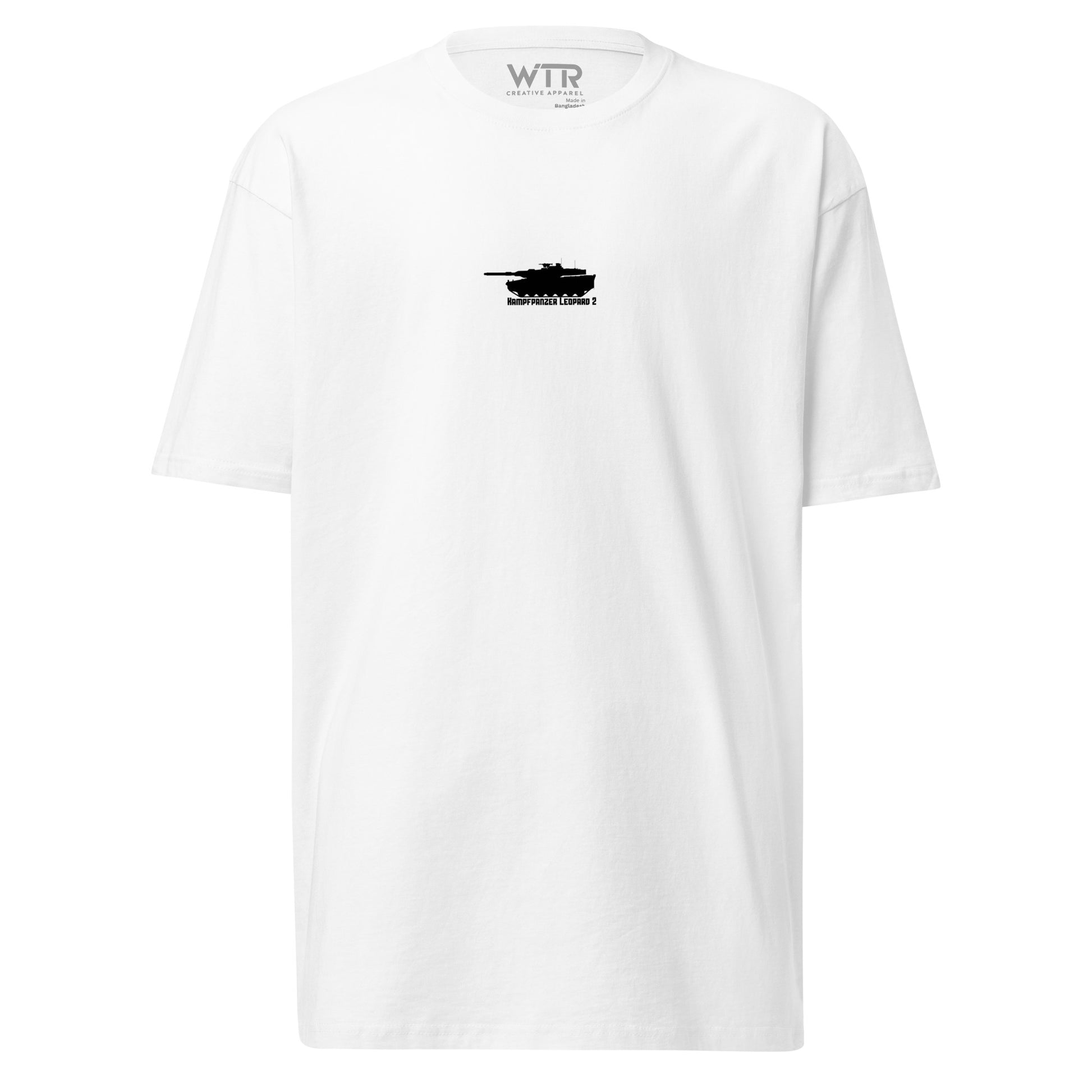 Krauss-Maffei Leopard 2 A7V Tank Hand-Drawn White T-Shirt