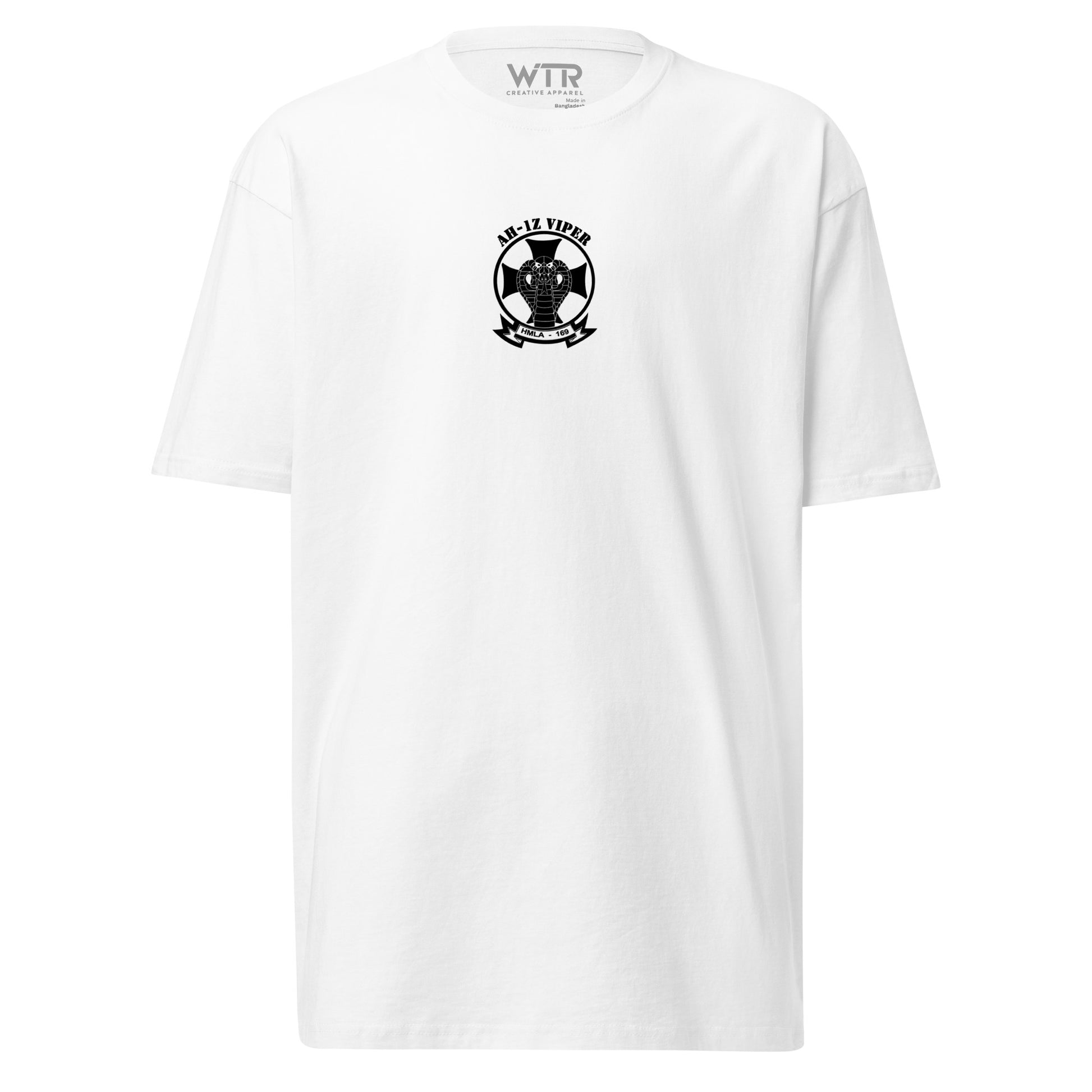 Bell AH-1Z Viper Attack Helicopter Hand-Drawn White T-Shirt