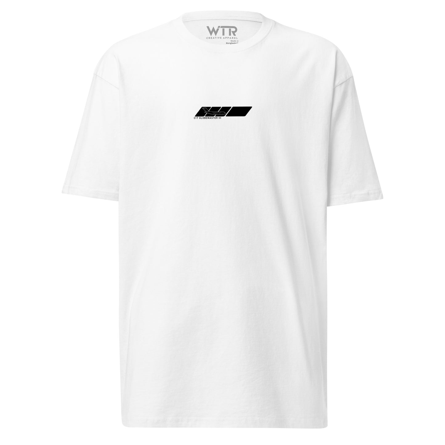 Boeing C-17 Globemaster III 'Moose' Hand-Drawn White T-Shirt