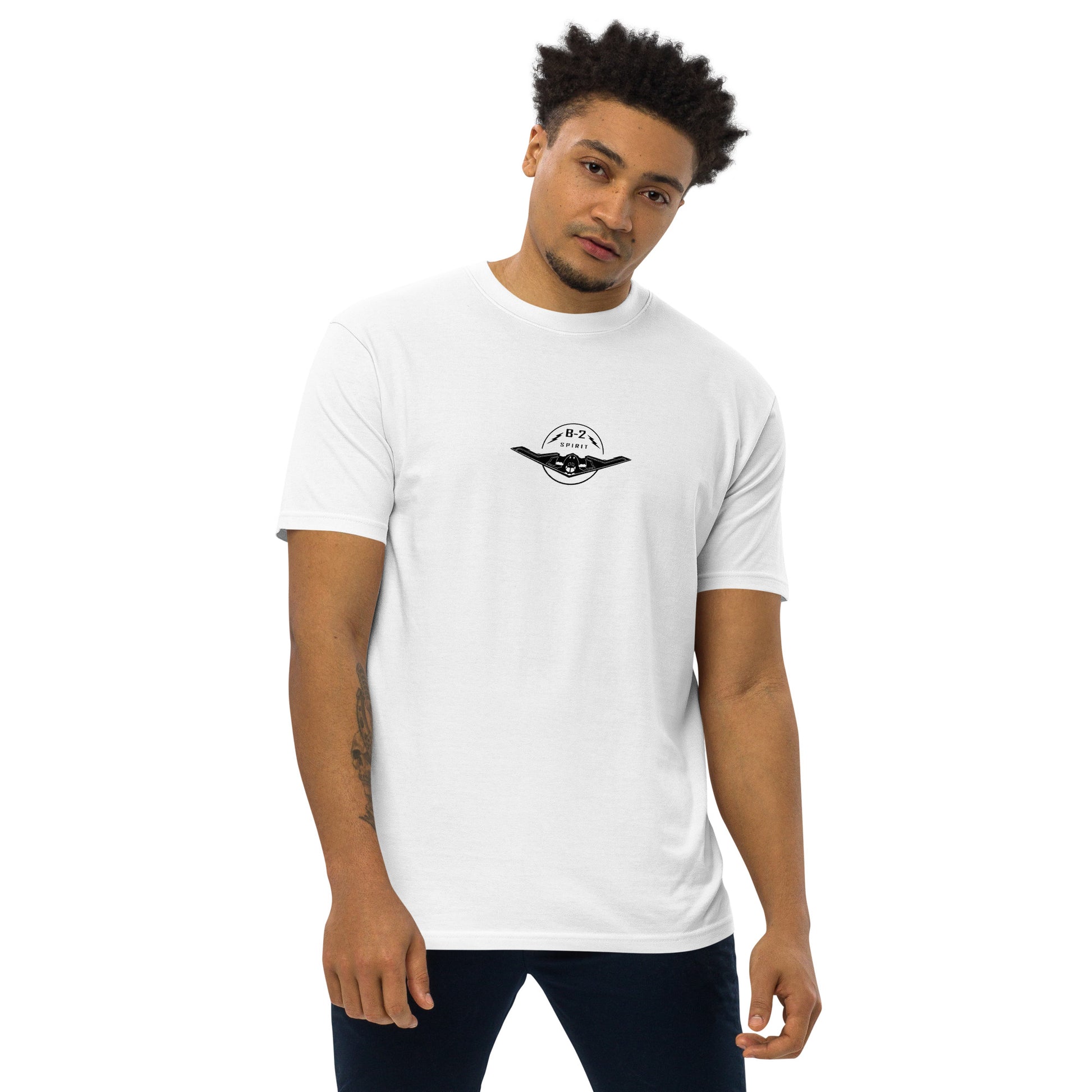 Northrop Grumman B-2 Spirit Stealth Bomber Special Variant Hand-Drawn White T-Shirt