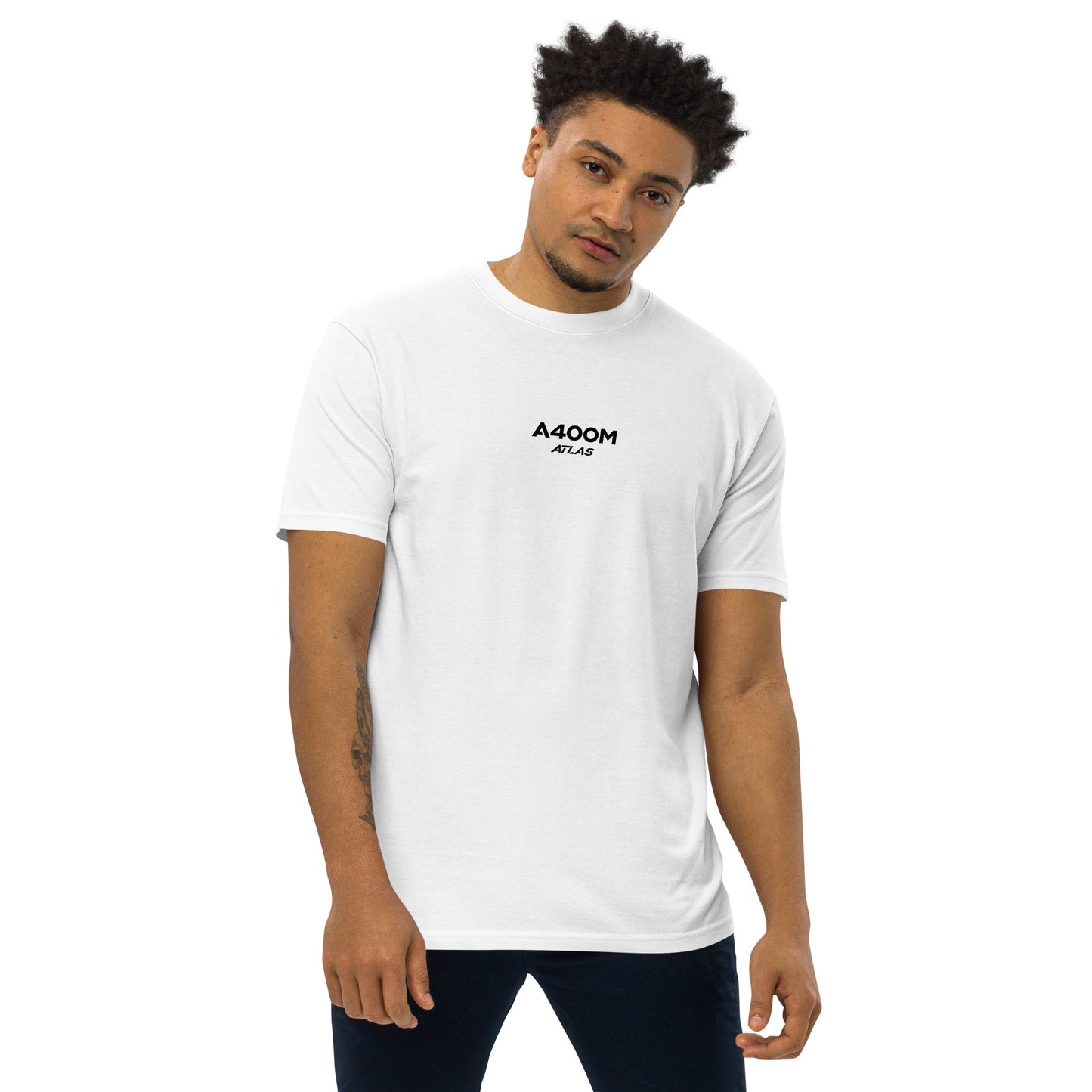 Airbus A400M Atlas Heavy Transport Hand-Drawn Schematic White T-Shirt