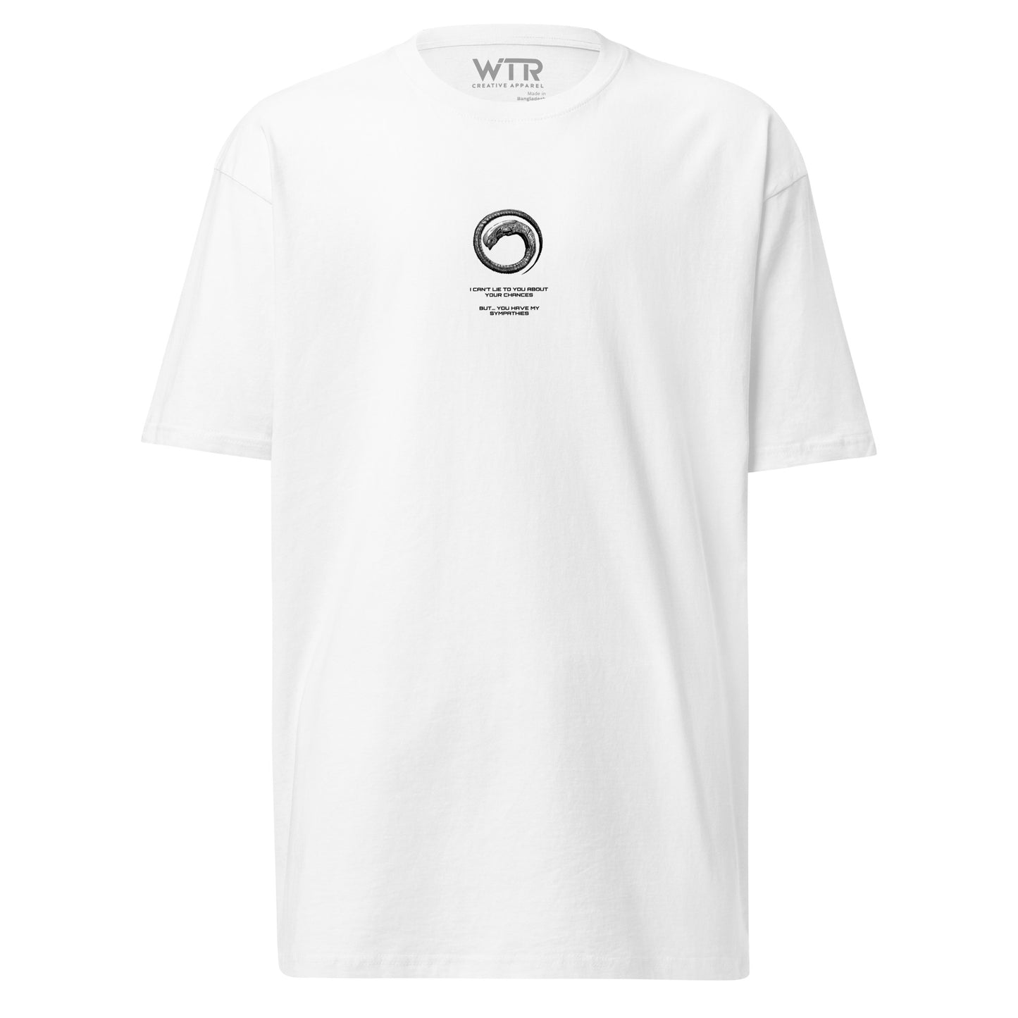 Alien Xenomorph Hand-Drawn Profile Heavyweight White T-Shirt