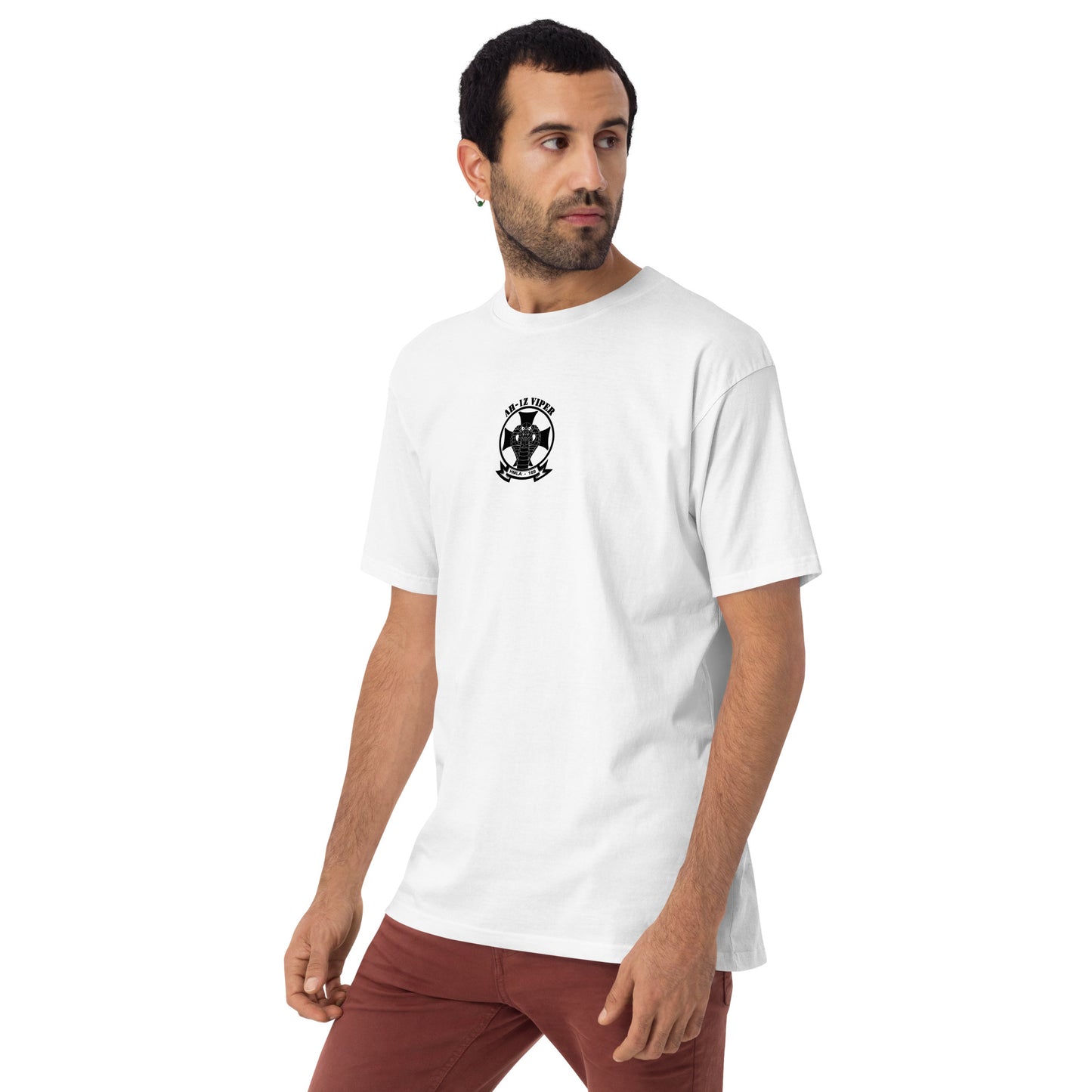 Bell AH-1Z Viper Attack Helicopter Hand-Drawn White T-Shirt