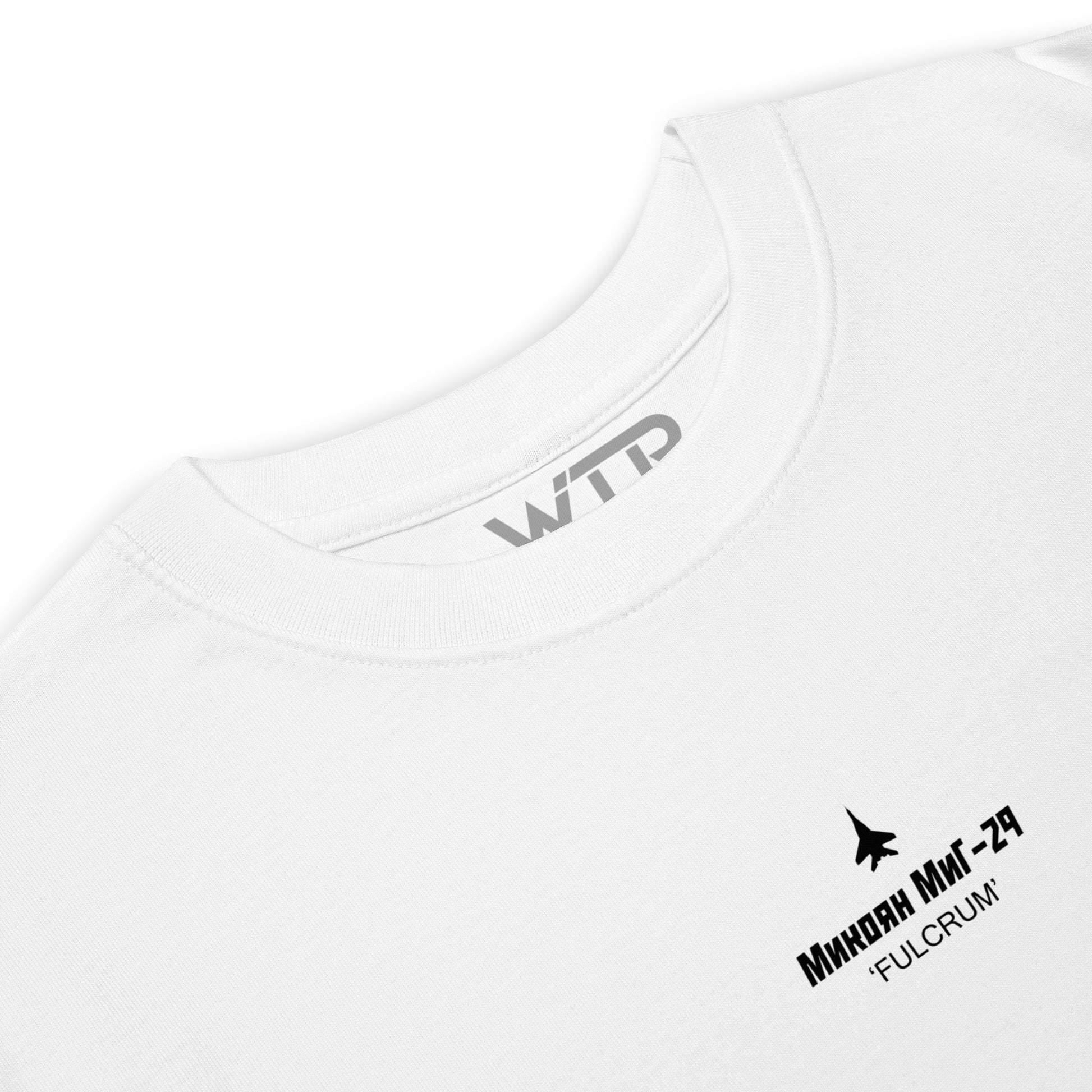 Mikoyan MiG-29 Fulcrum Hand-Drawn White T-Shirt