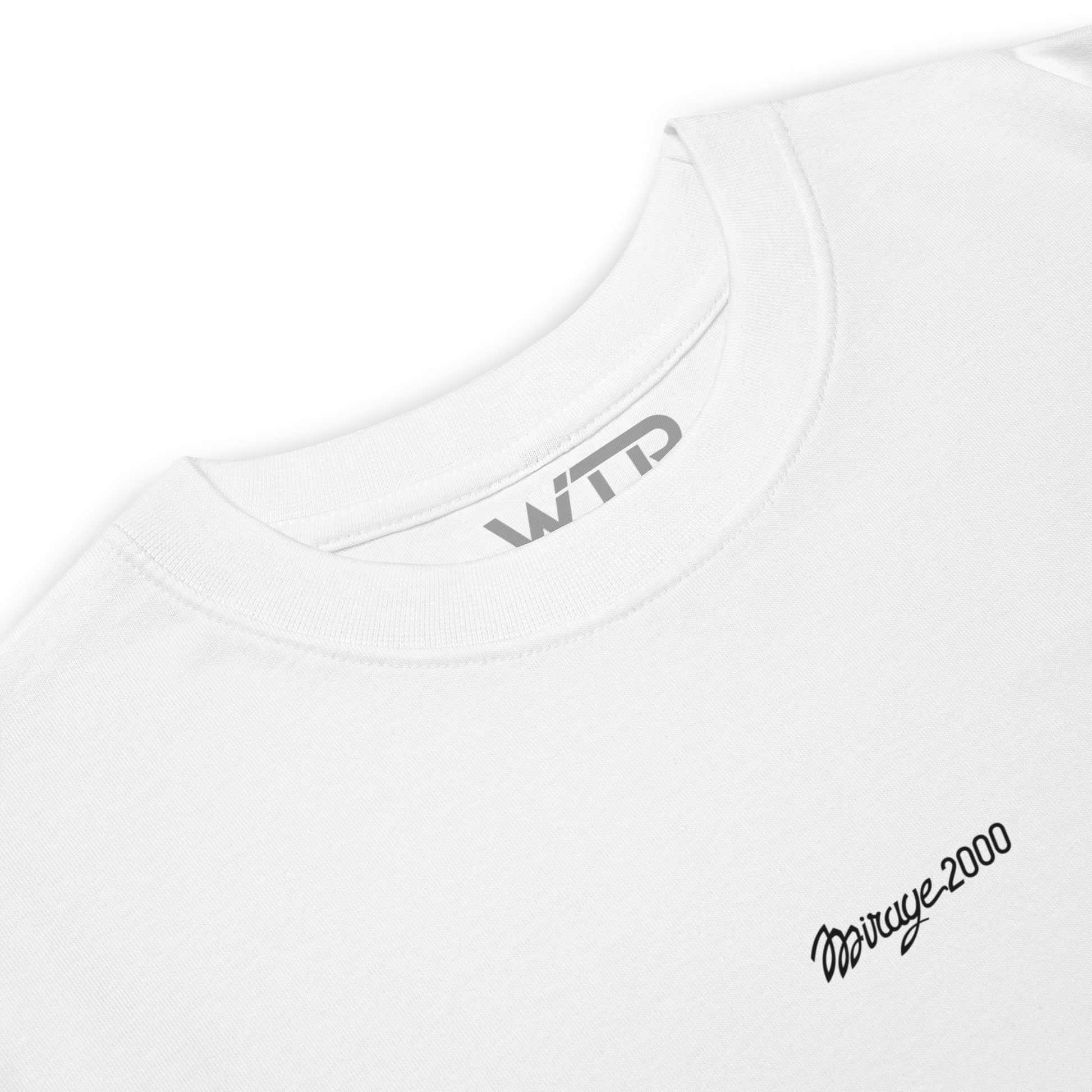 Dassault Mirage 2000 Hand-Drawn White T-Shirt