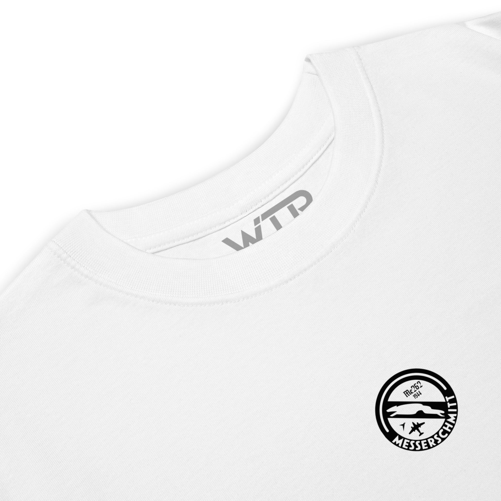 Messerschmitt Me-262 Jet Fighter Hand-Drawn White T-Shirt