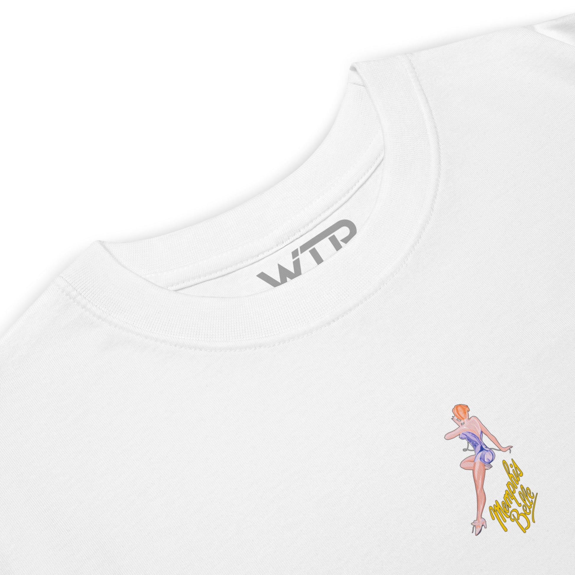 Boeing B-17F Flying Fortress Memphis Belle Edition Hand-Drawn White T-Shirt