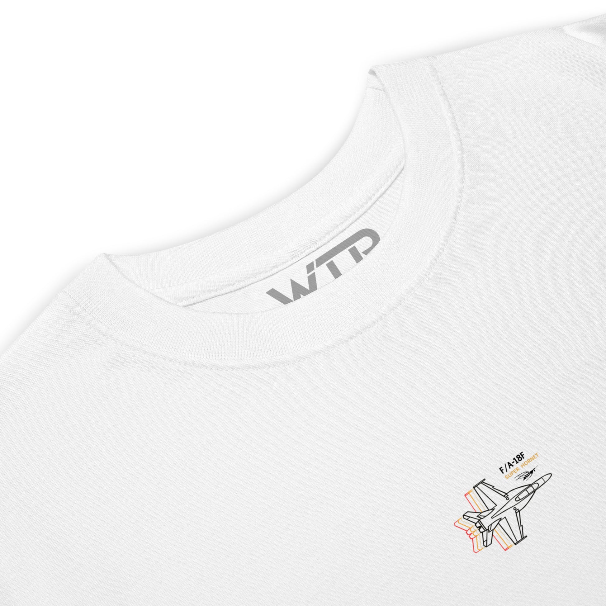 Boeing F/A-18F Super Hornet Hand-Drawn White T-Shirt